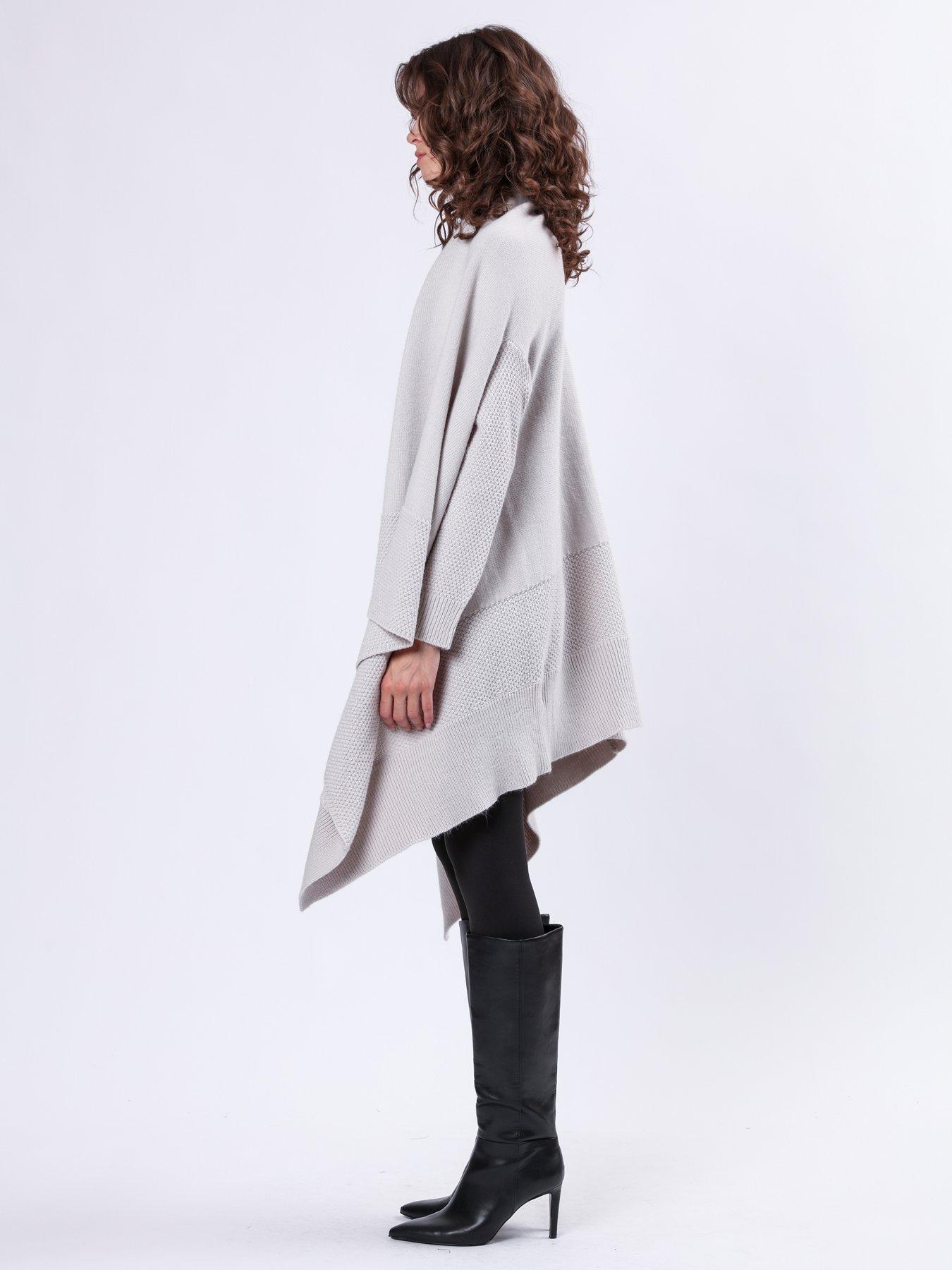  image of religion-soft-yarn-draped-maxi-cardigan-grey