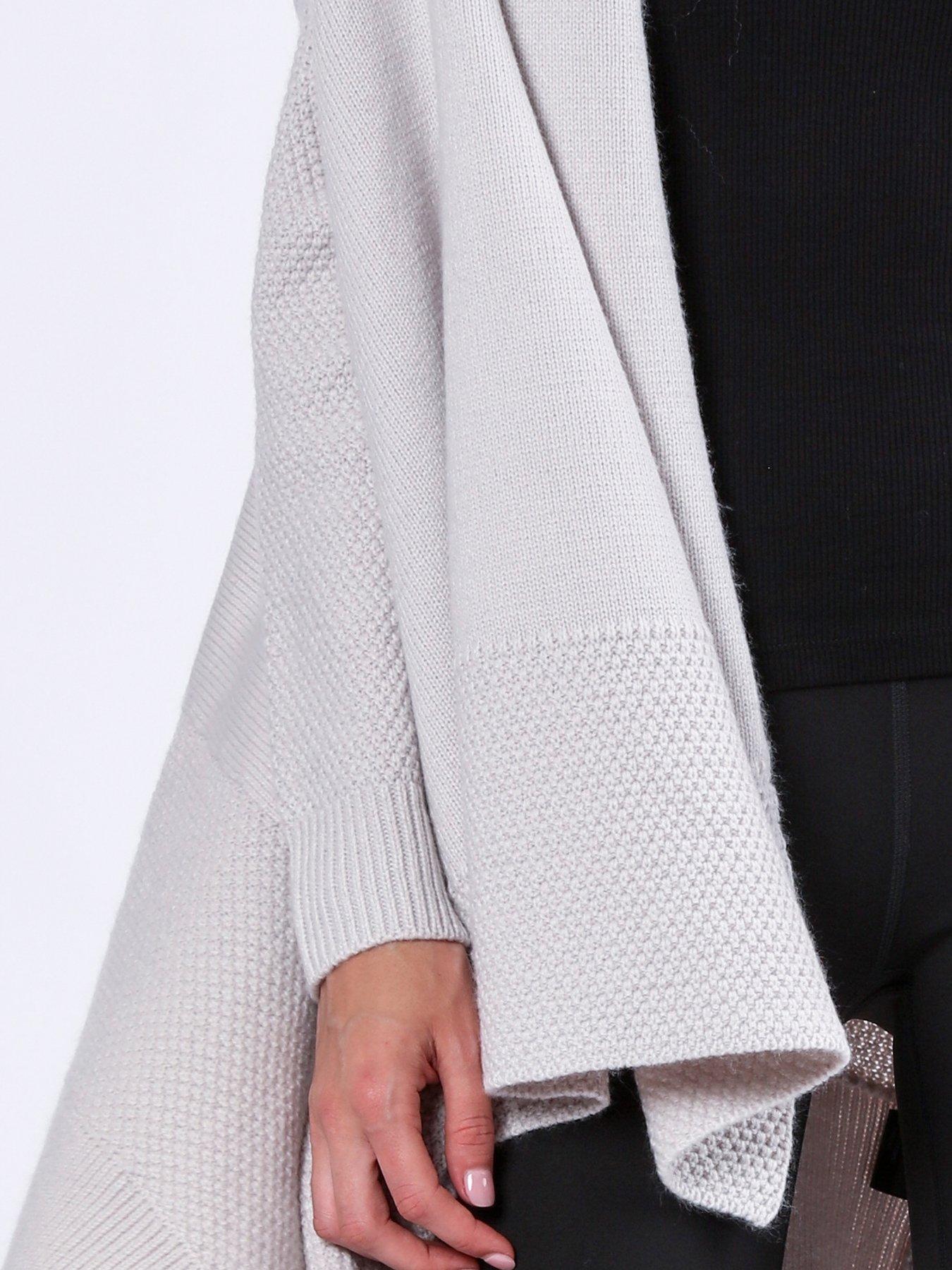  image of religion-soft-yarn-draped-maxi-cardigan-grey