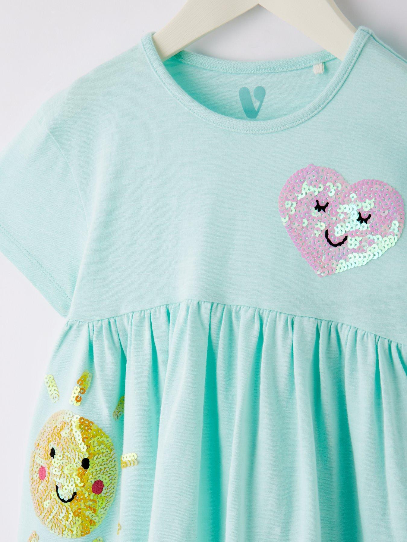  image of mini-v-by-very-girls-jersey-sunshine-dress-blue
