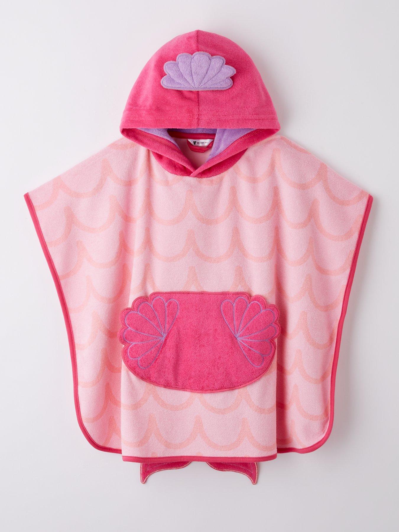 mini-v-by-very-girls-mermaid-towelling-poncho-pink