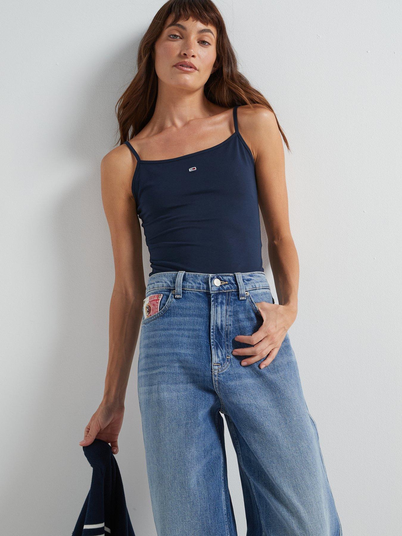  image of tommy-jeans-mini-badge-vest-top-navy
