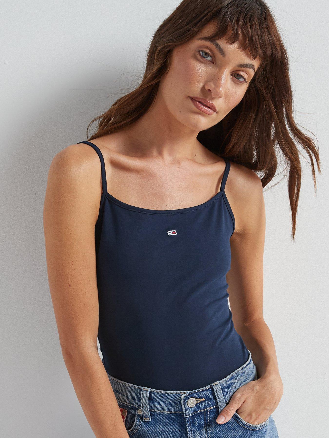  image of tommy-jeans-mini-badge-vest-top-navy