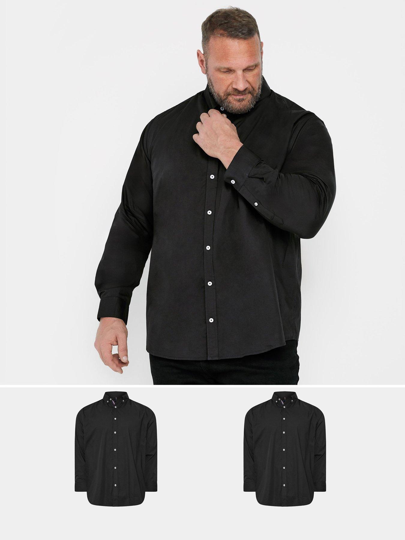 BadRhino 2 Pack Long Sleeve Poplin Shirt - Black