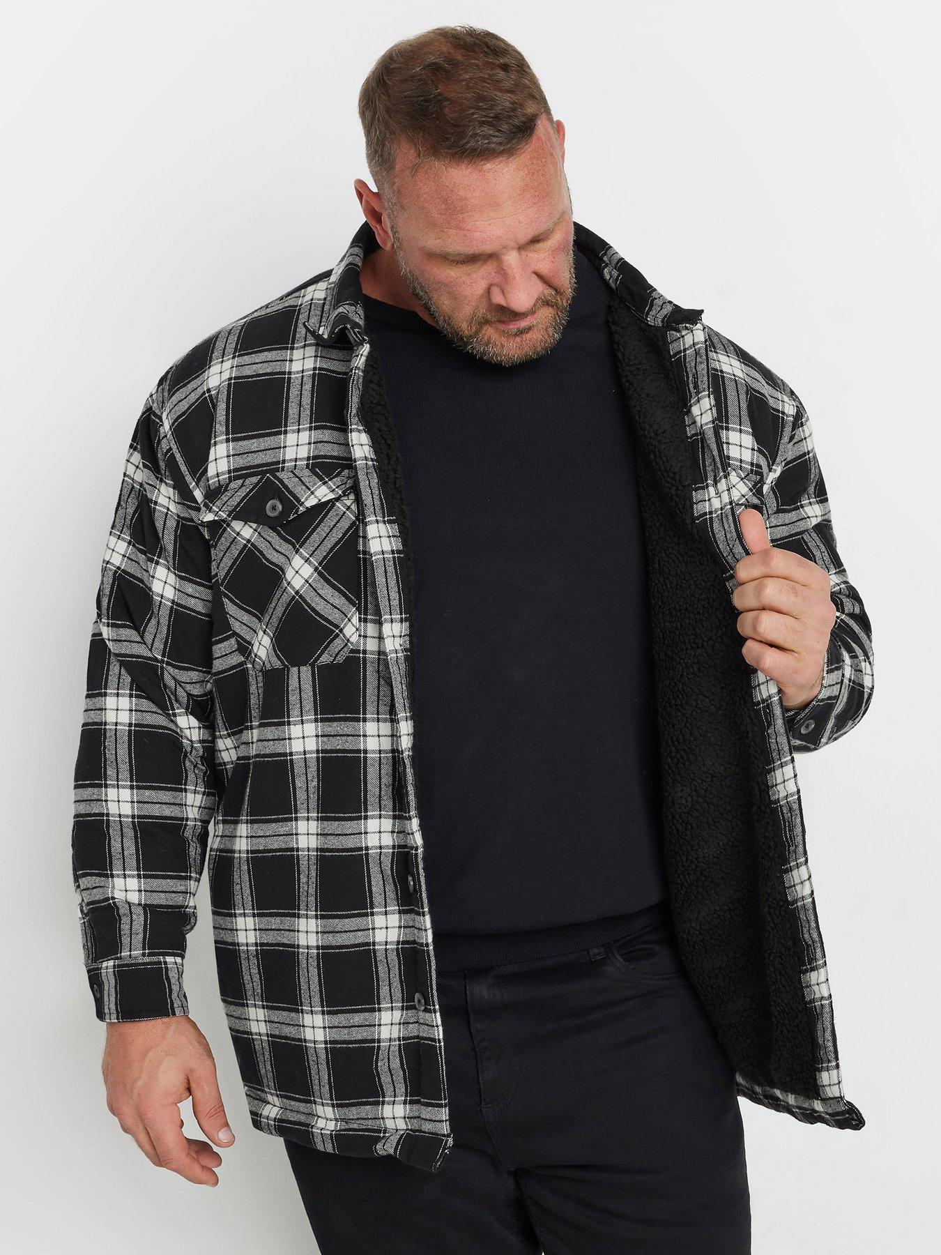 BadRhino Checked Borg Shacket - Black