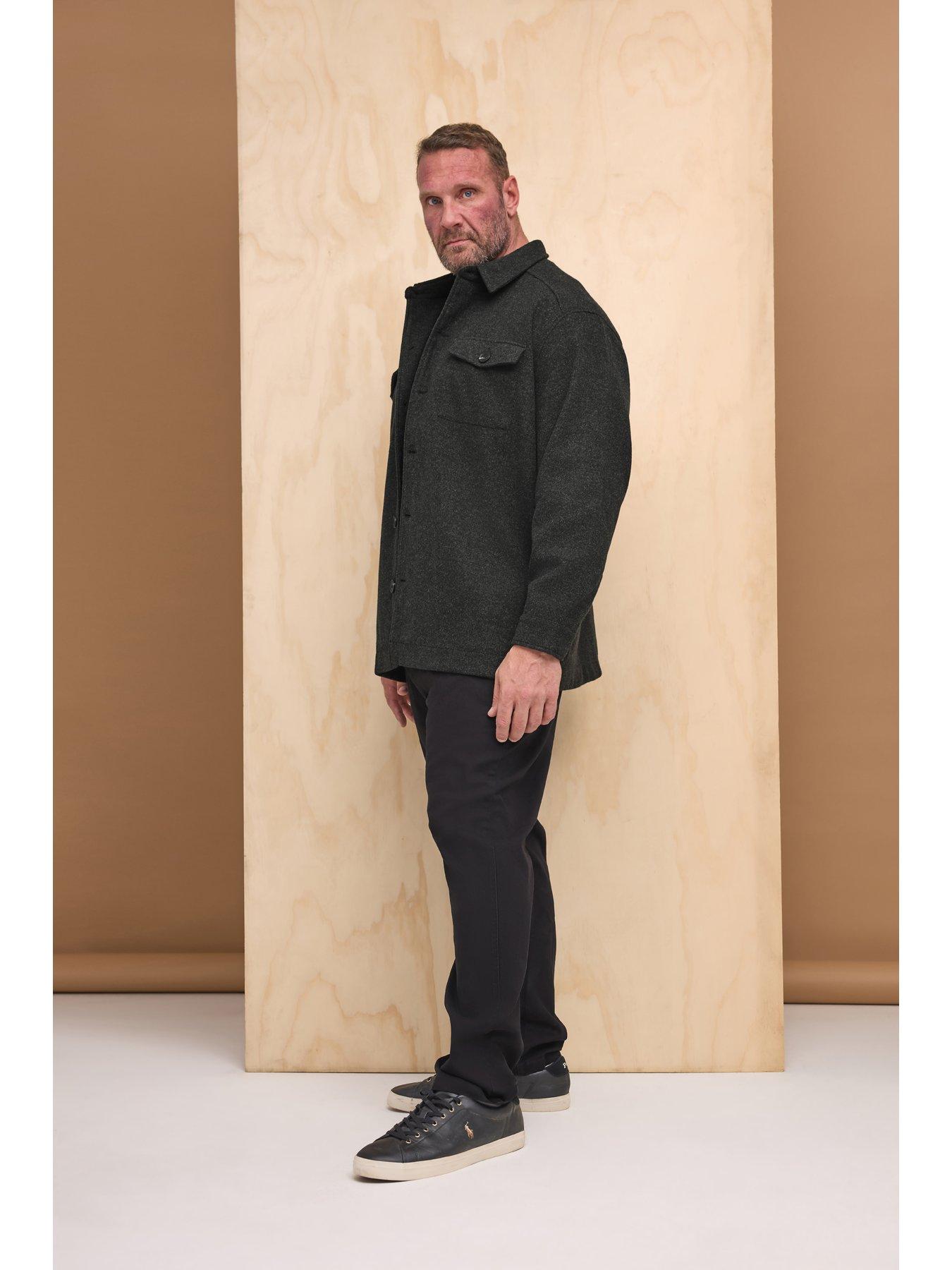 Image 2 of 3 of BadRhino Faux Wool Casual Jacket - Grey
