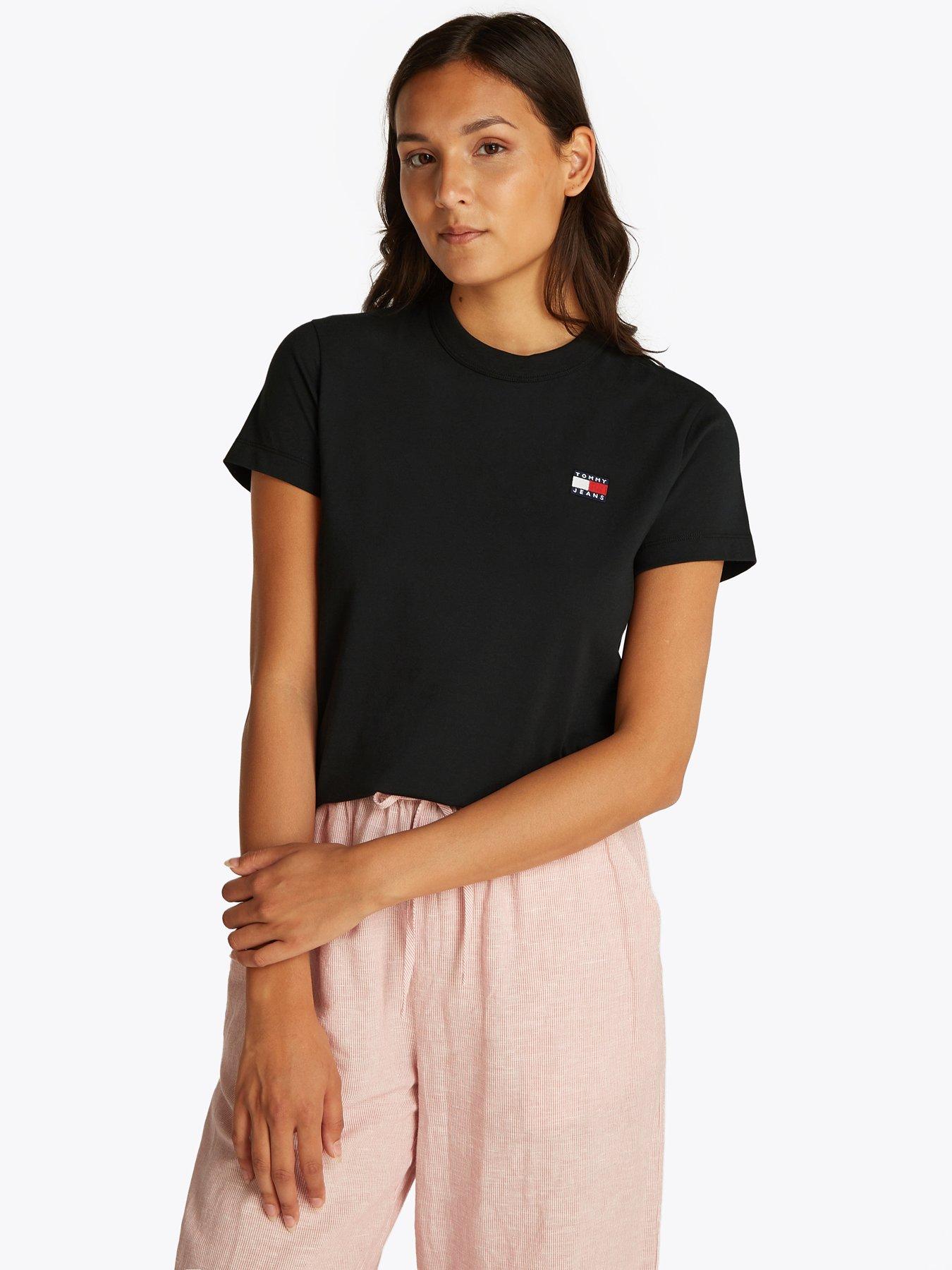 undefined Badge Logo Relaxed T-Shirt - Black