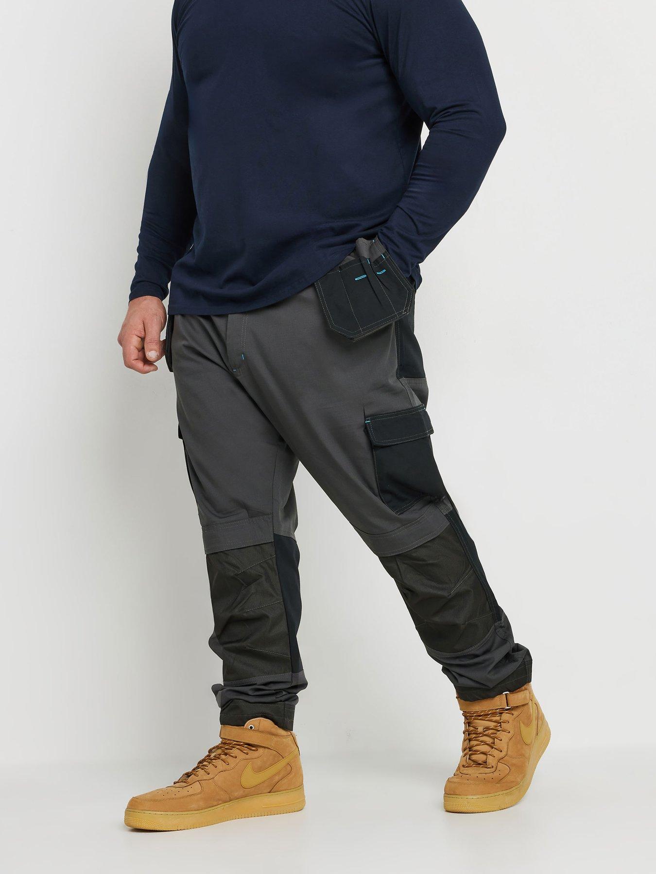  image of badrhino-workwear-cargo-trousers-black