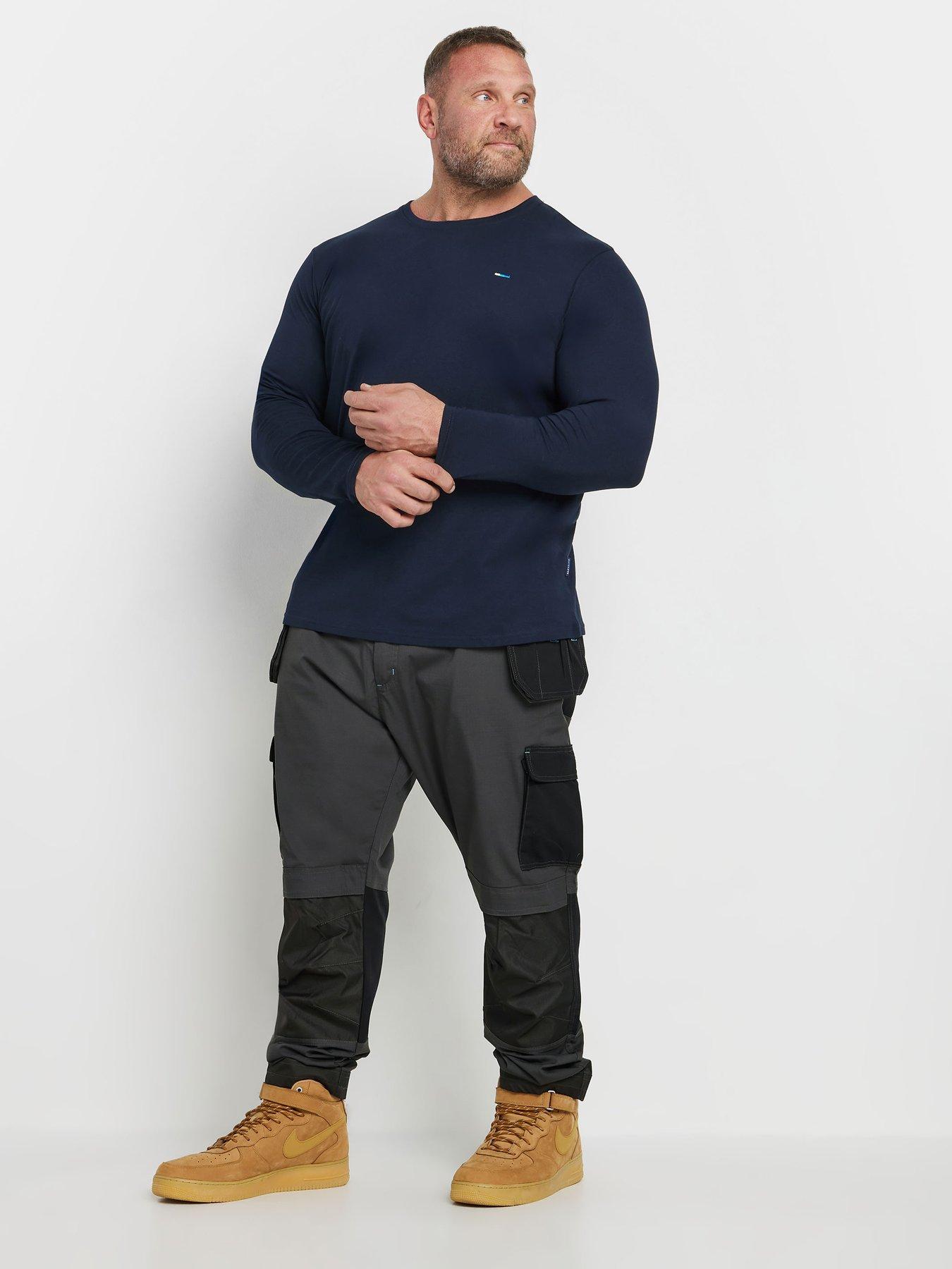  image of badrhino-workwear-cargo-trousers-black