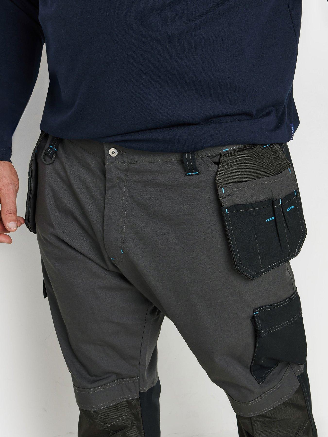  image of badrhino-workwear-cargo-trousers-black