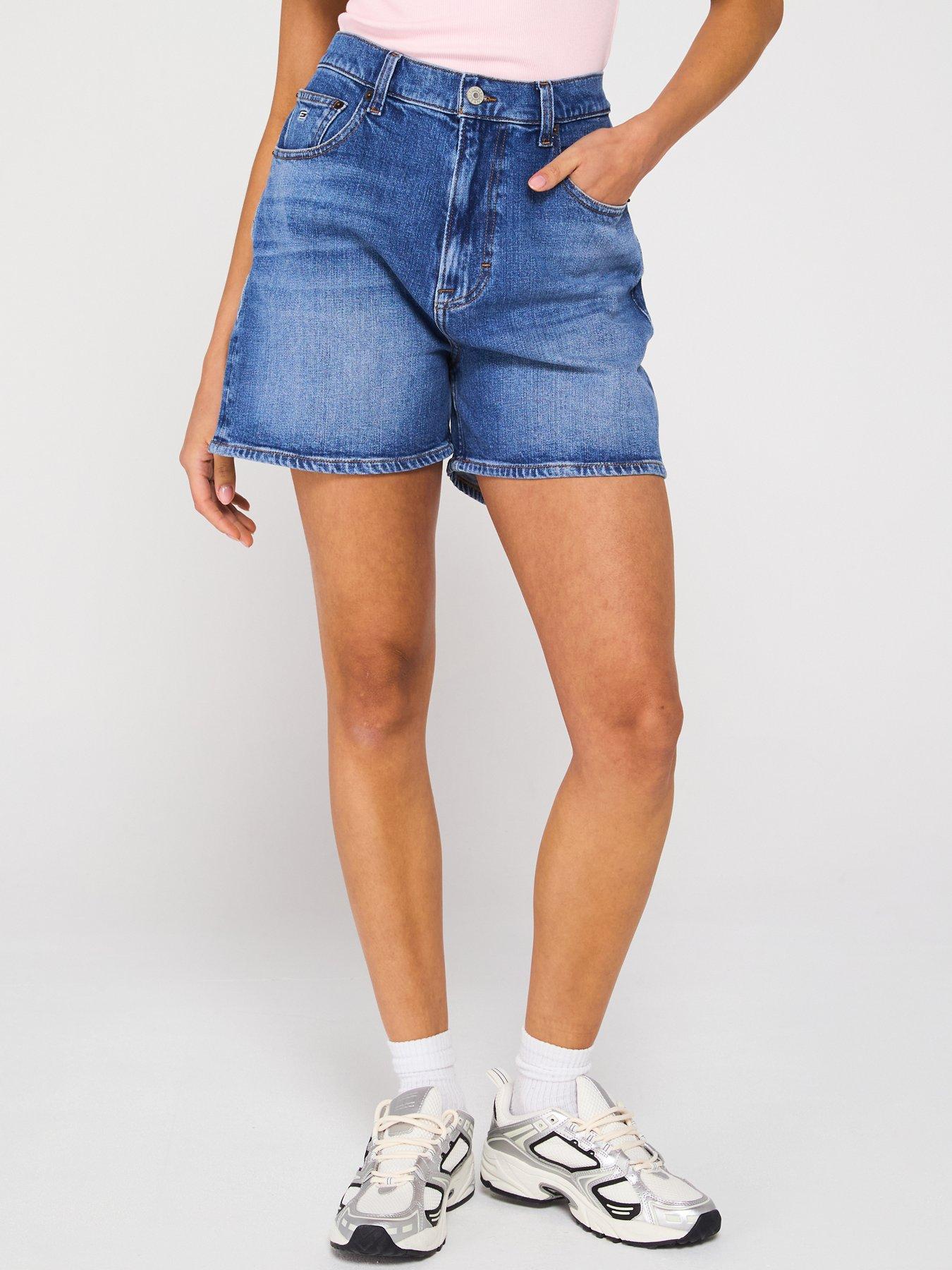 Tommy Jeans Mid Rise Mom Shorts - Blue