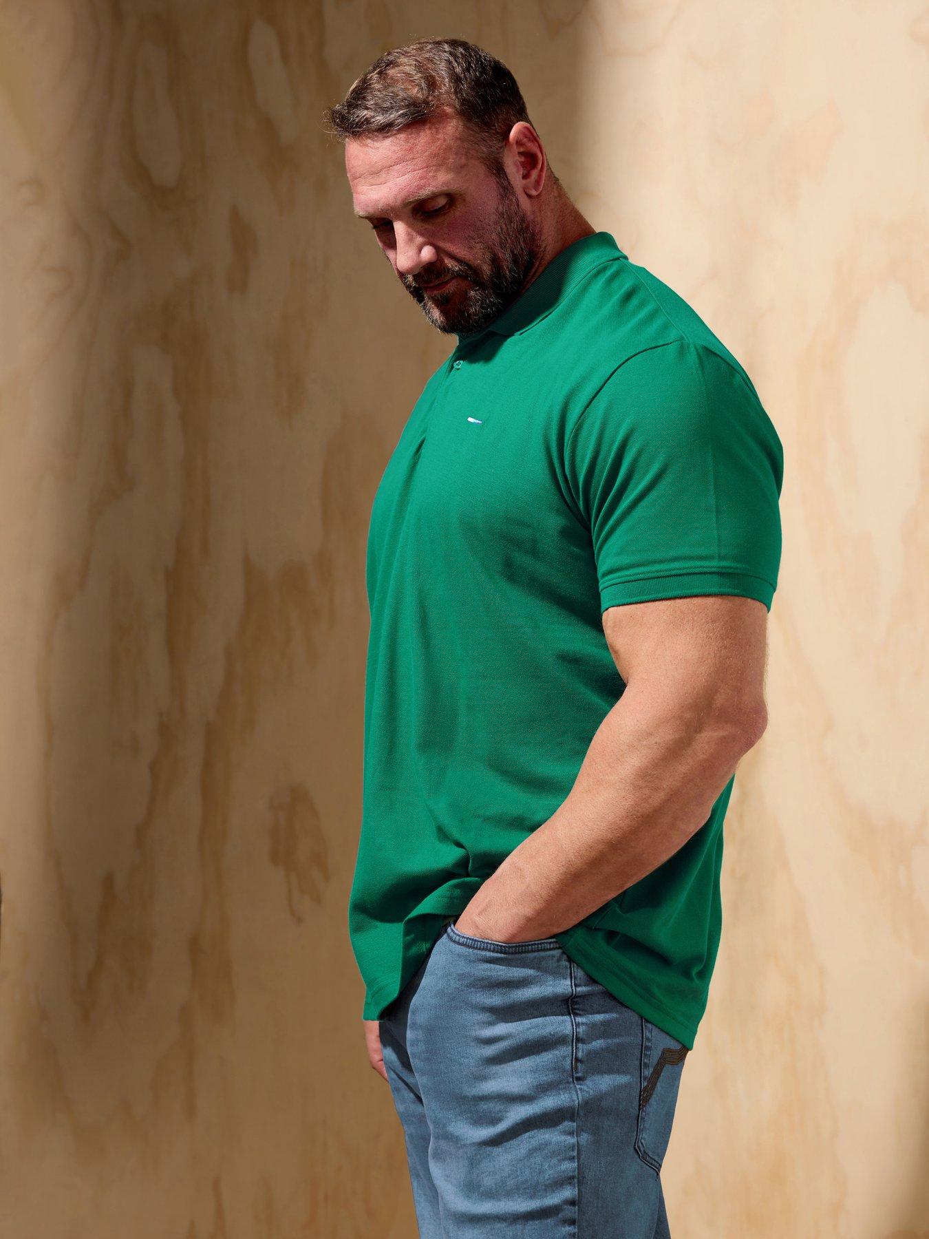 undefined Big  &  Tall Plain Polo Shirt - Green