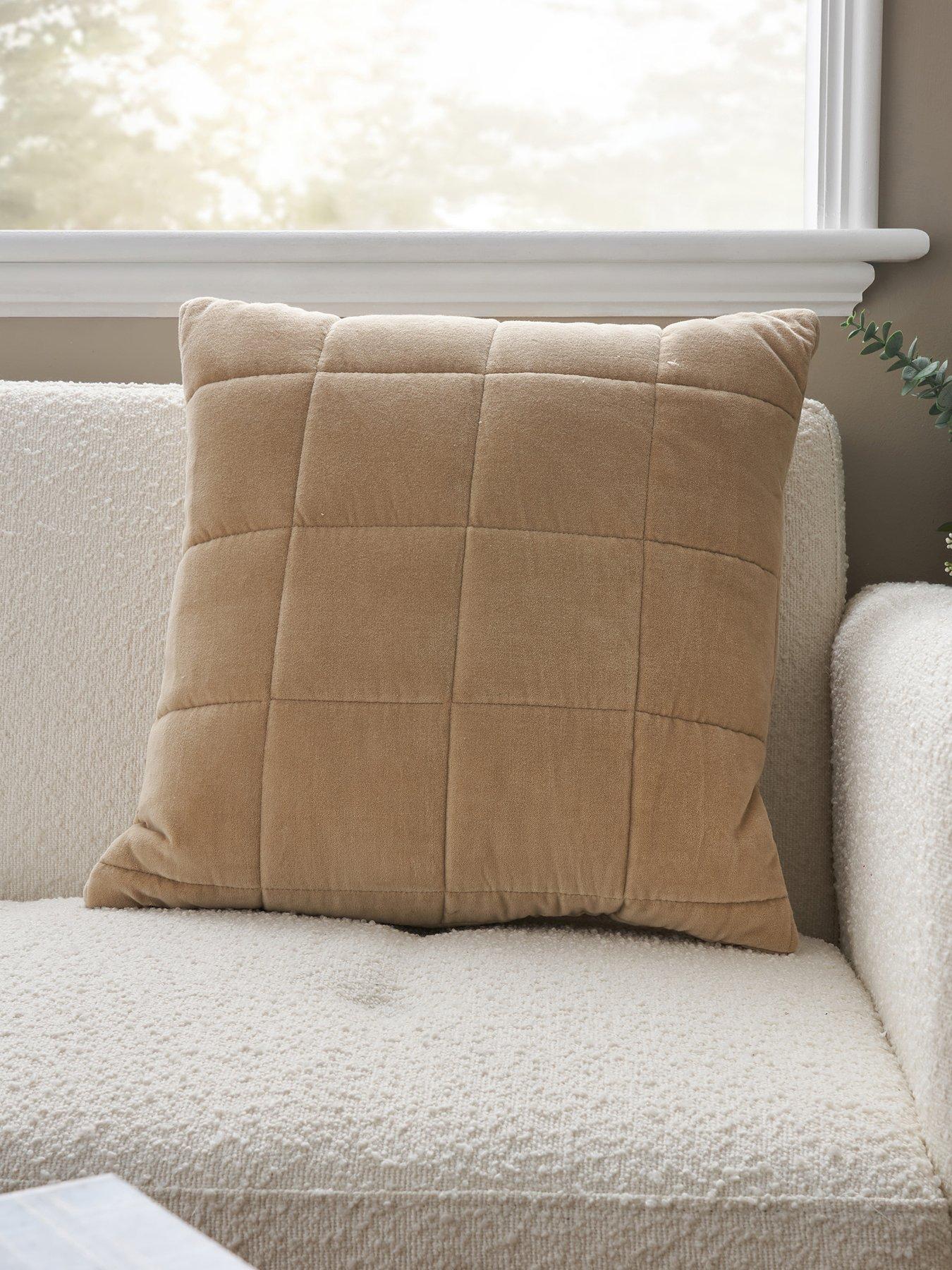 very-home-square-stitch-quilted-cushion