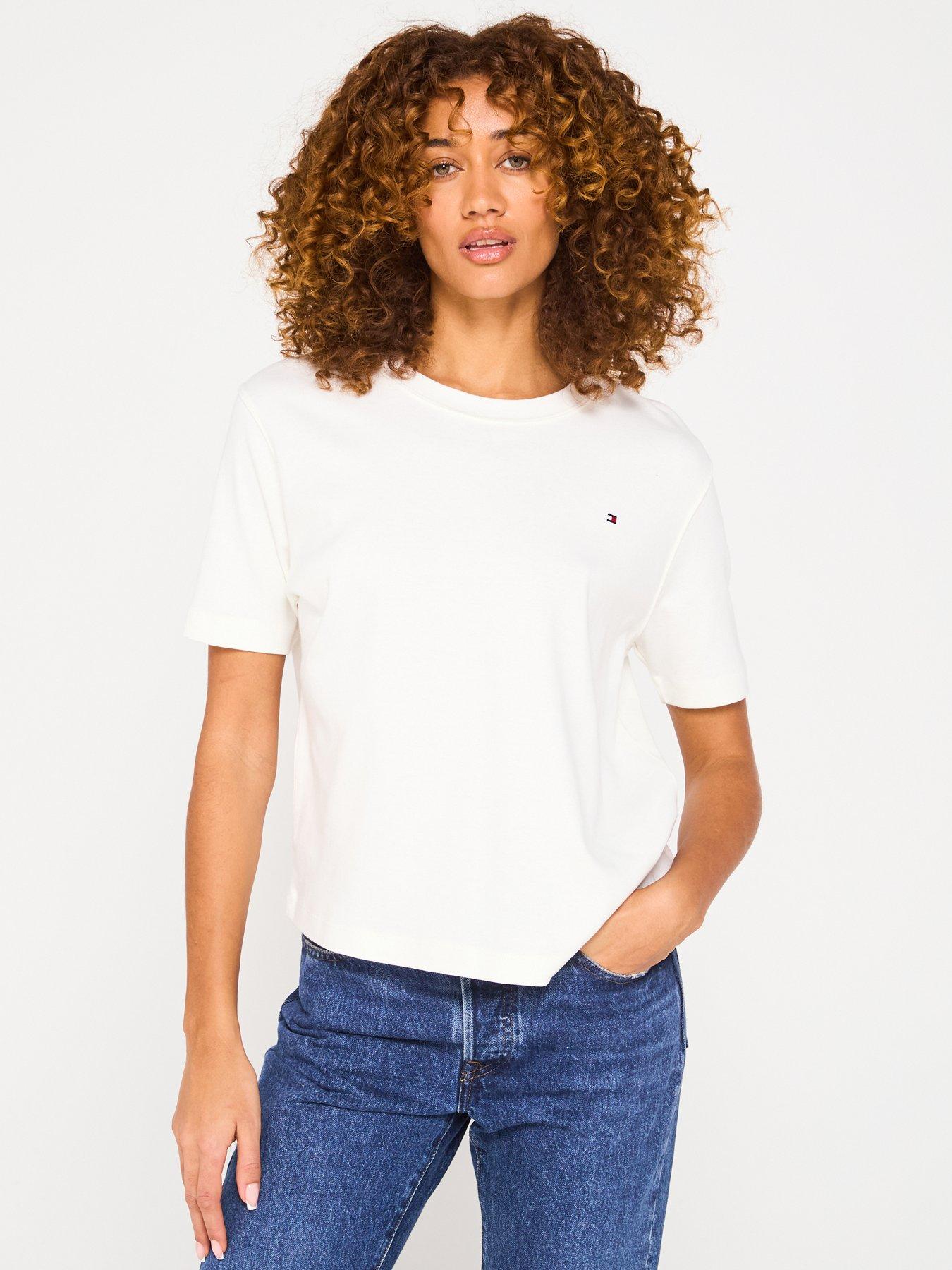 tommy-hilfiger-mini-logo-oversized-t-shirt-white