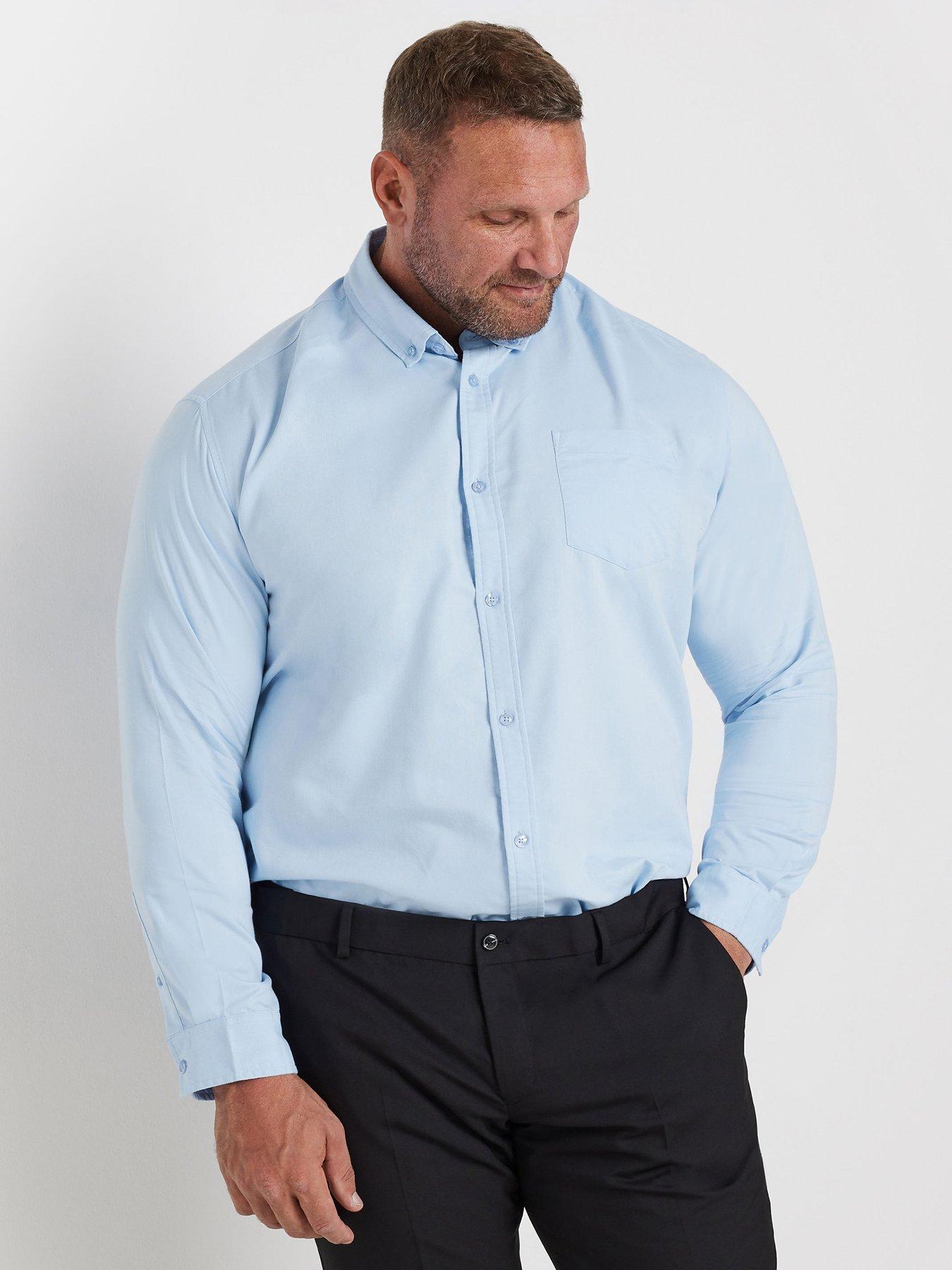 Image 1 of 1 of BadRhino Long Sleeve Oxford Shirt - Blue