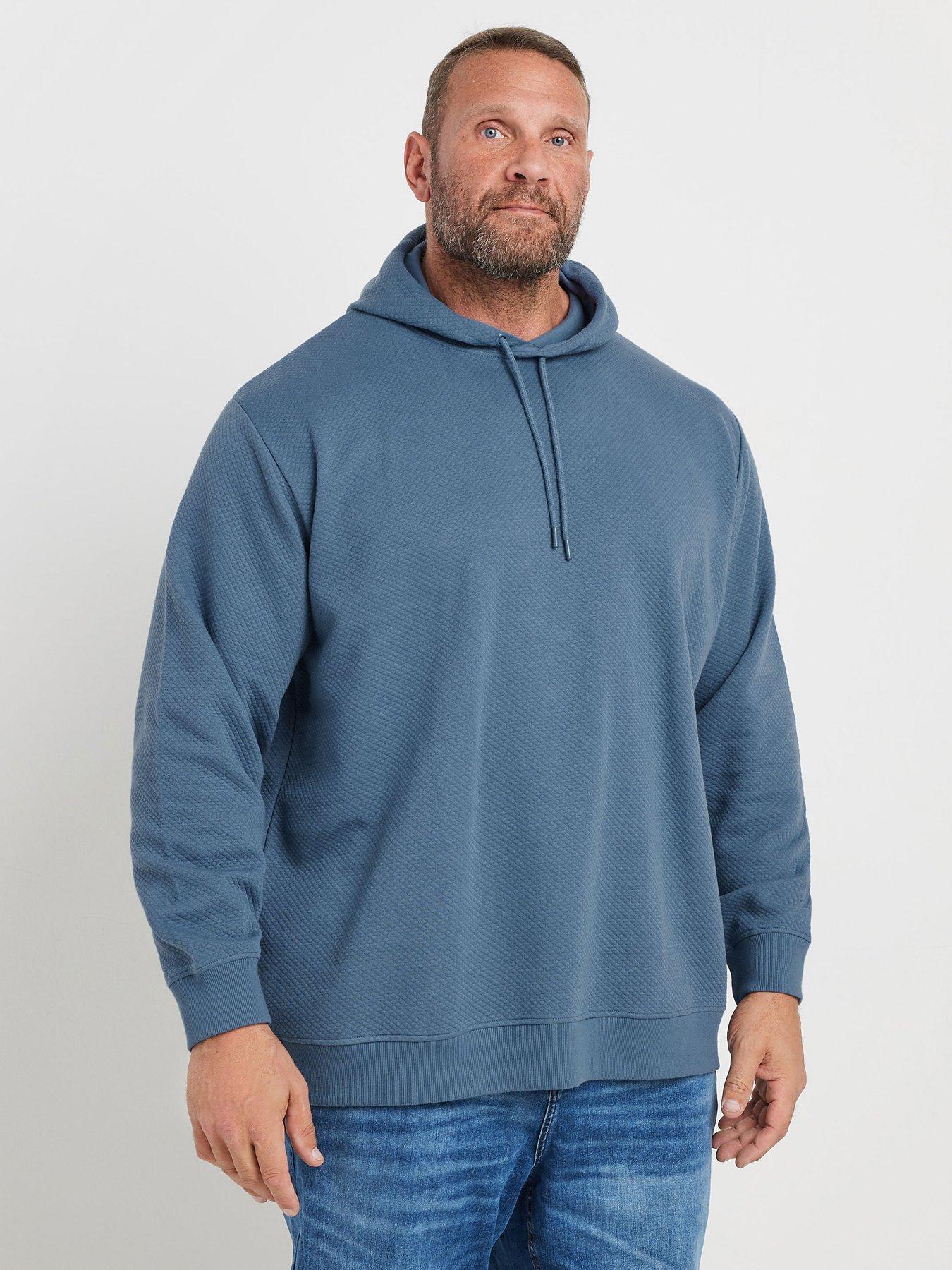 undefined Big  &  Tall Diamond Quilted Hoodie - Blue