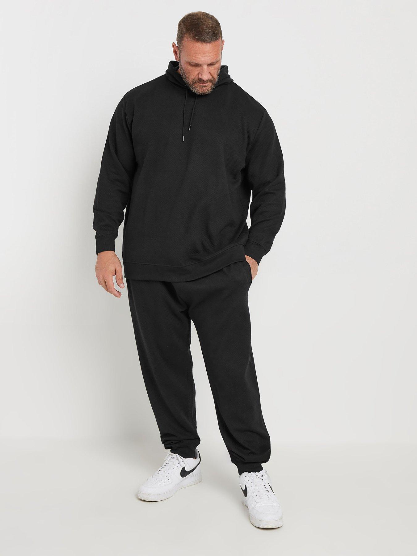  image of badrhino-big-amp-tall-diamond-quilted-joggers-black