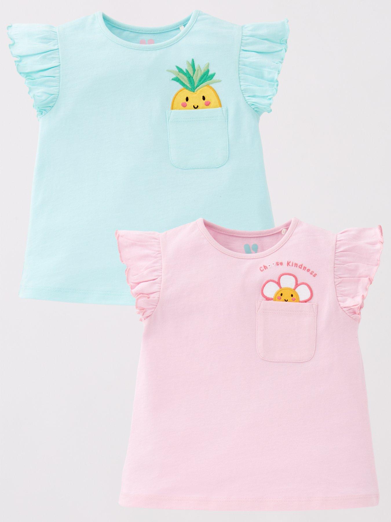 image of mini-v-by-very-girls-2-pack-character-pocket-t-shirt-multi
