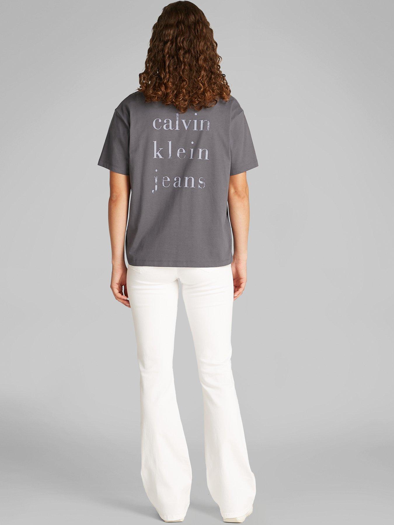  image of calvin-klein-jeans-graphic-back-t-shirt-grey
