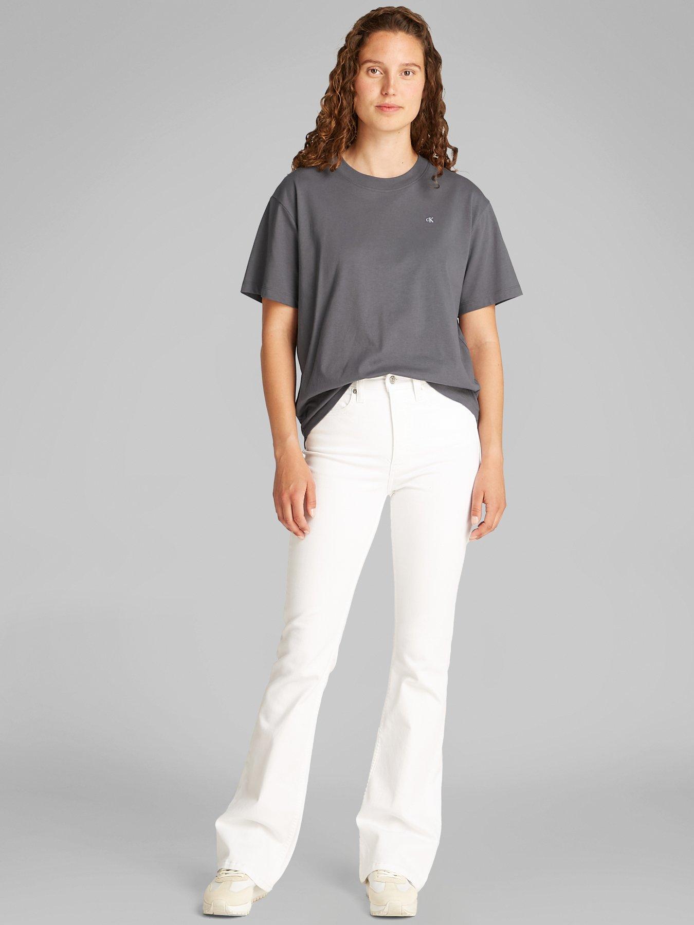  image of calvin-klein-jeans-graphic-back-t-shirt-grey