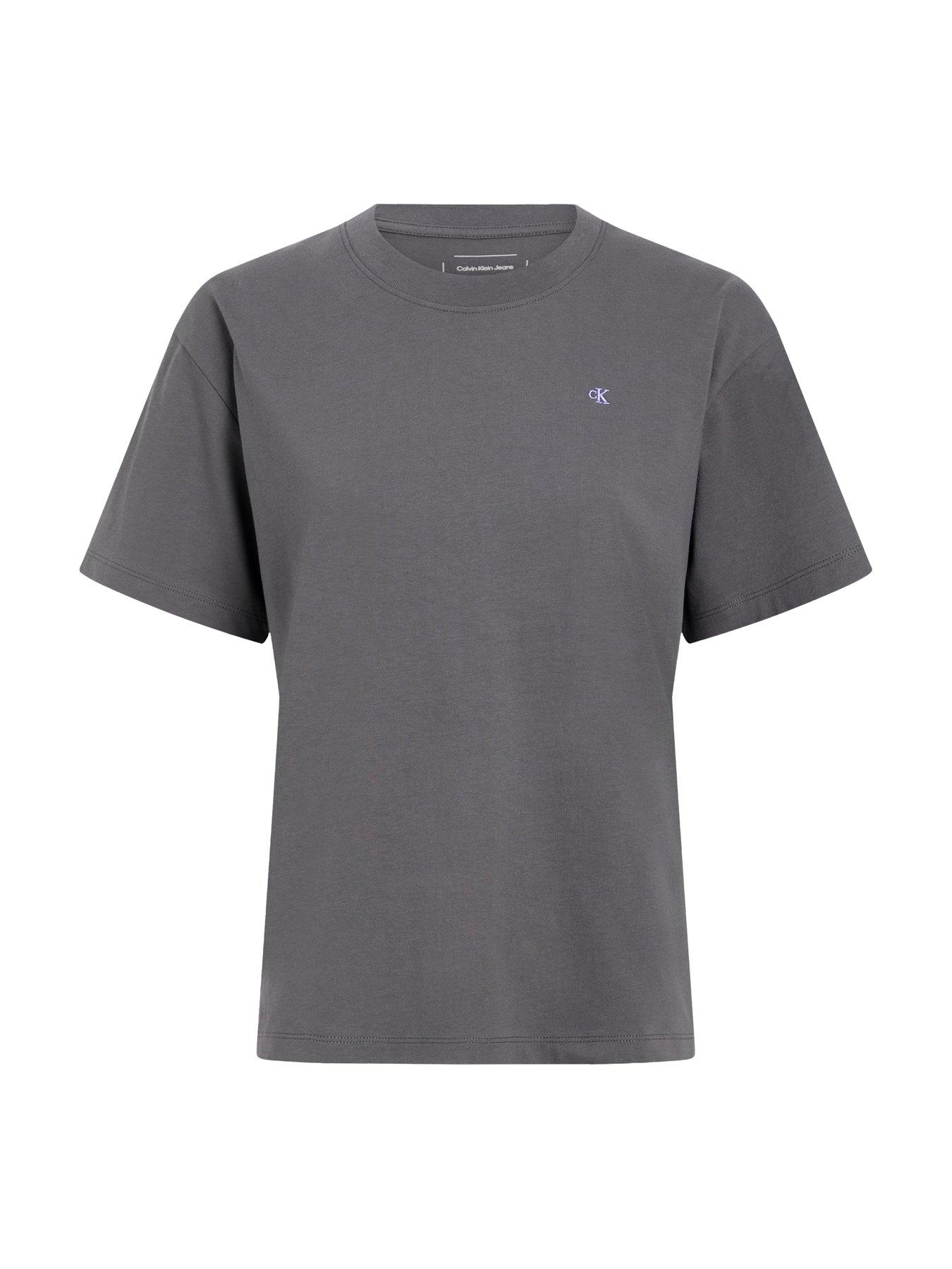  image of calvin-klein-jeans-graphic-back-t-shirt-grey