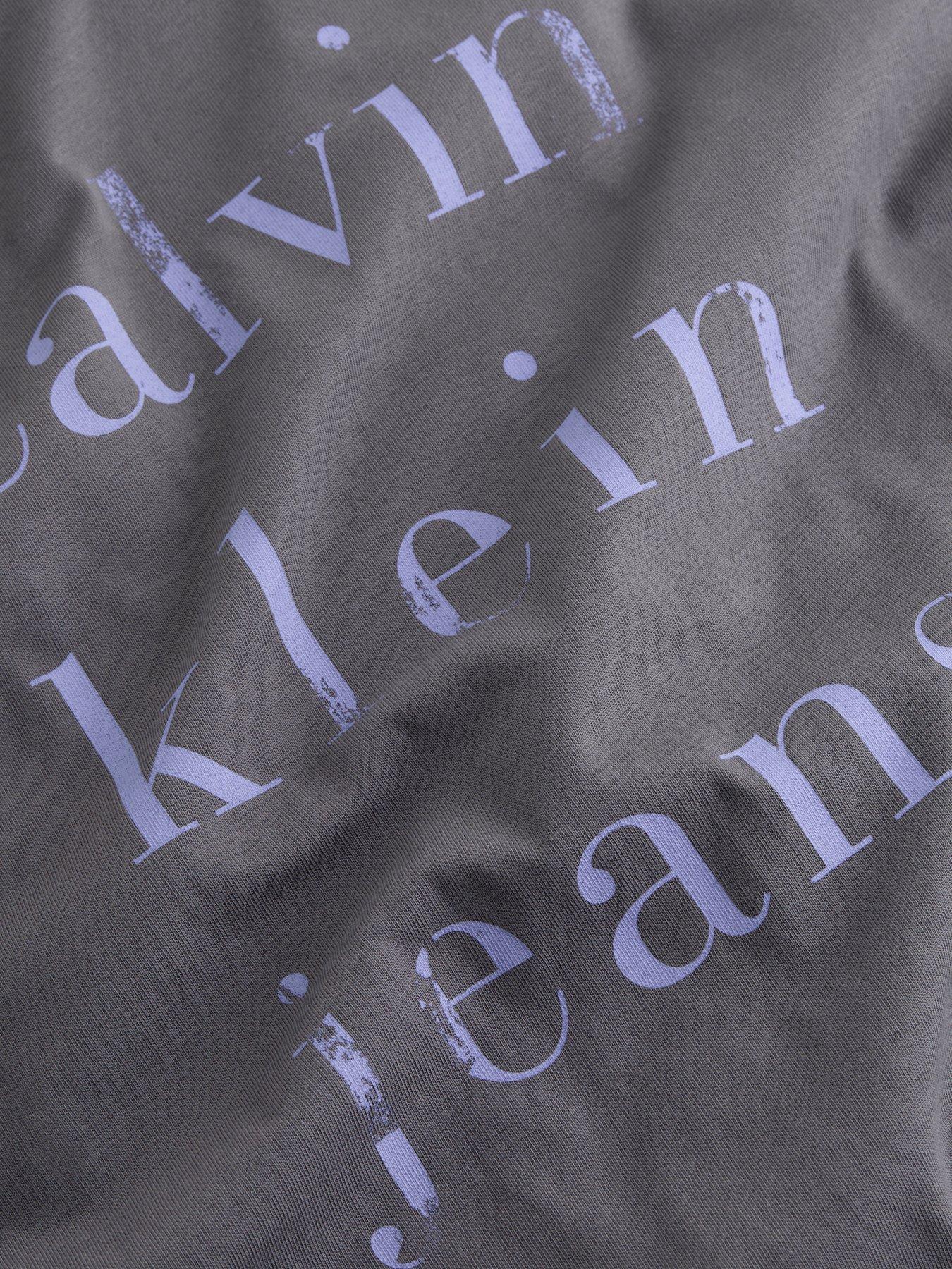  image of calvin-klein-jeans-graphic-back-t-shirt-grey