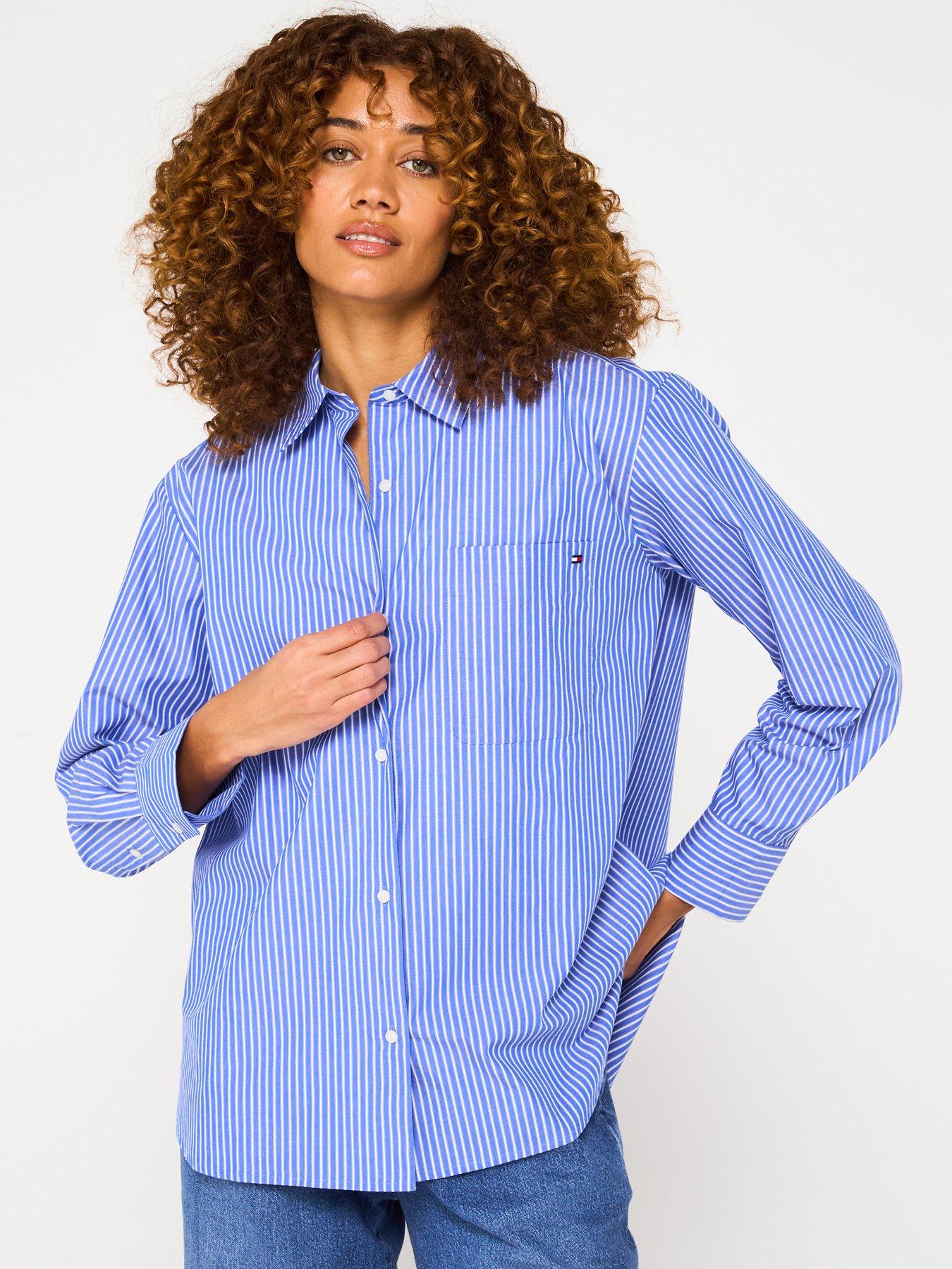 tommy-hilfiger-poplin-stripe-shirt-blue