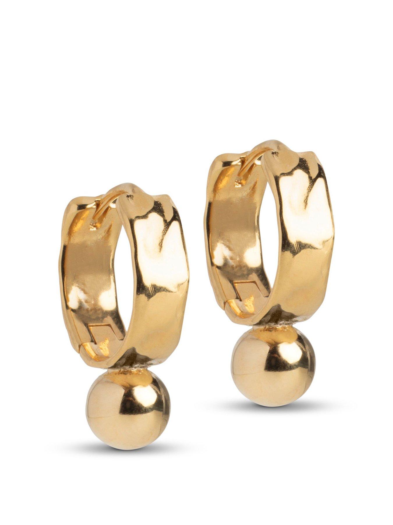 undefined Avaya Gold Hoops, 18ct Gold-Plated and 925 Sterling Silver