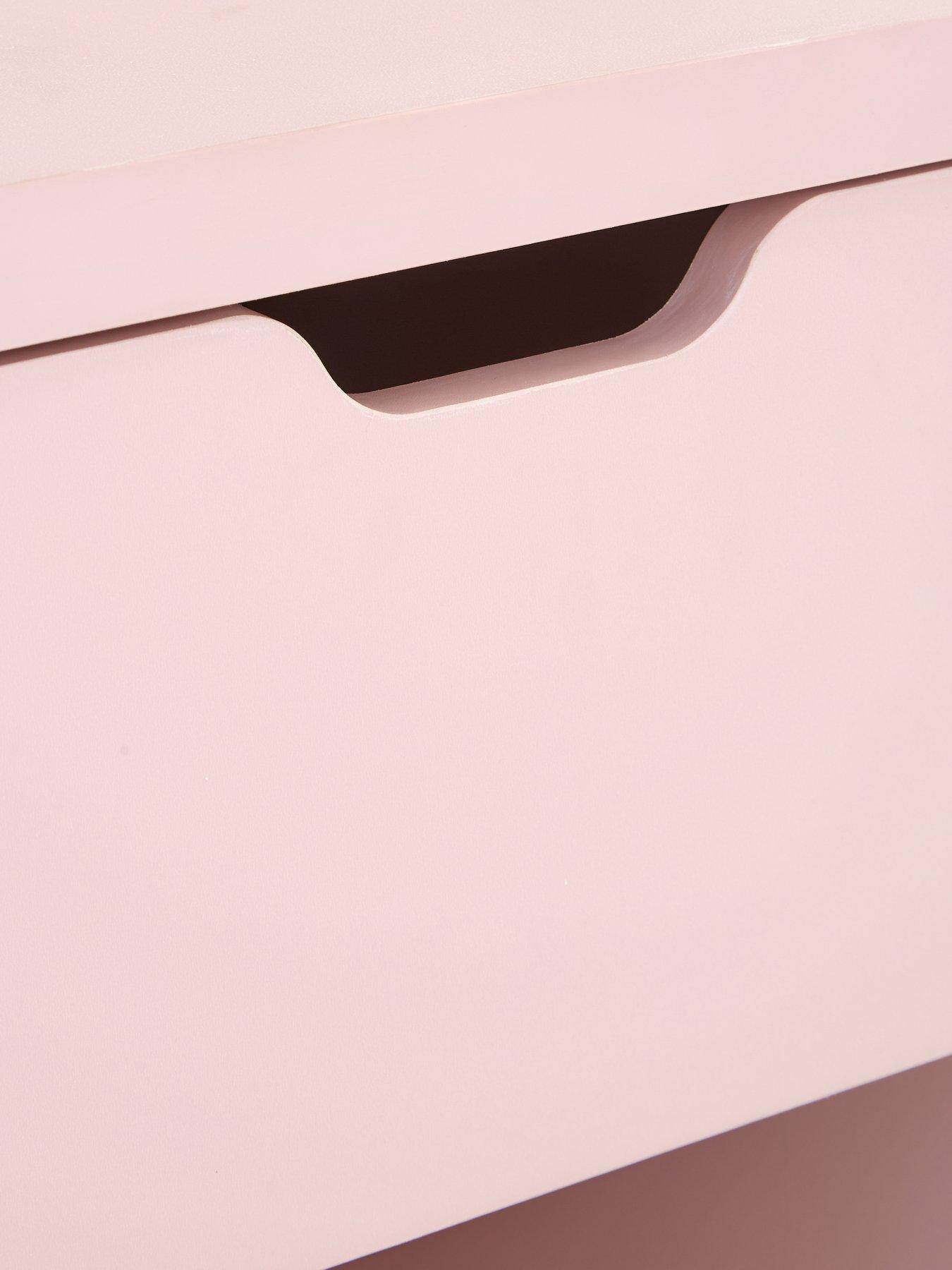  image of very-home-aspen-1-drawer-bedside-chest-pink