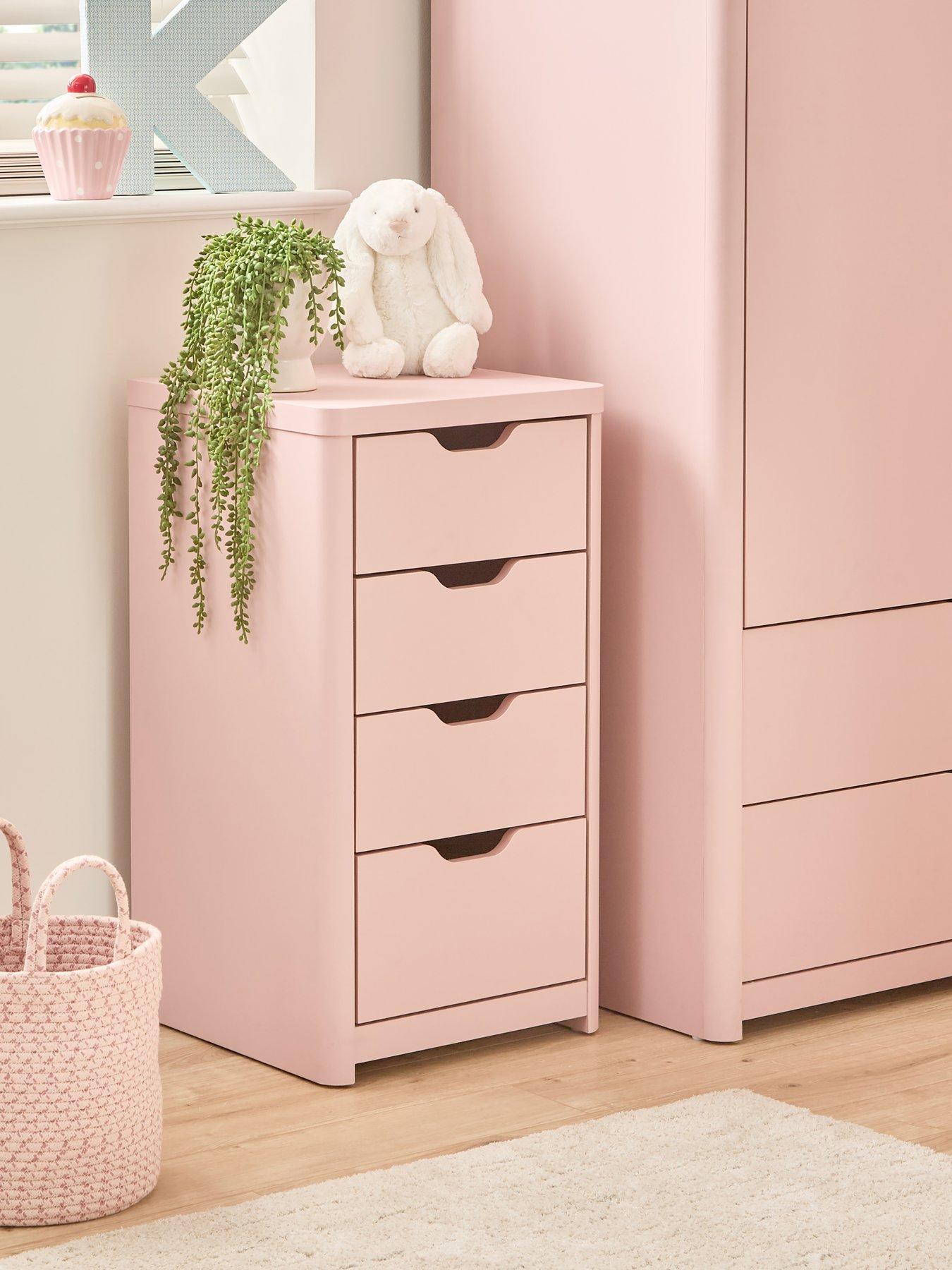  image of very-home-aspen-slim-4-drawer-chest-pink