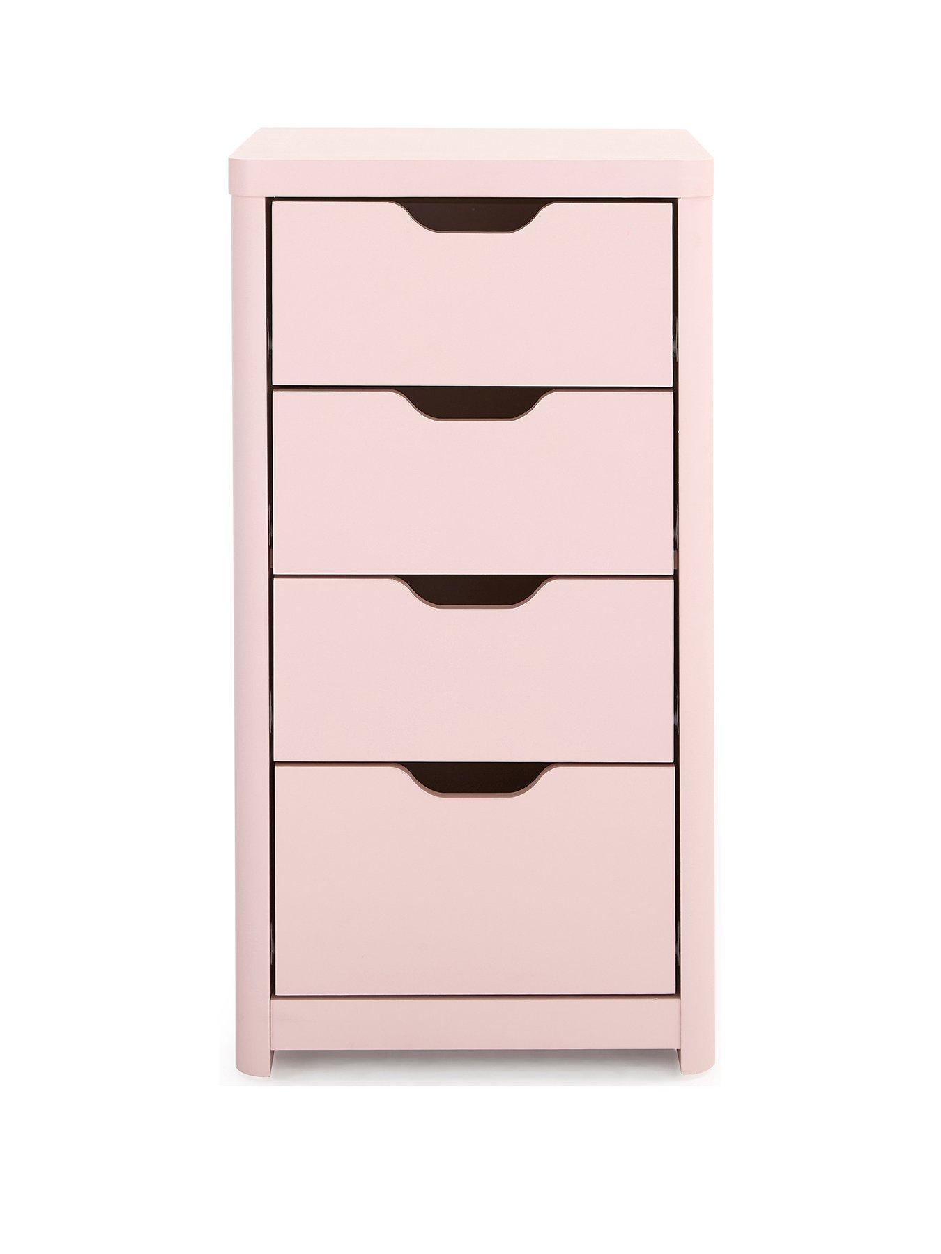  image of very-home-aspen-slim-4-drawer-chest-pink