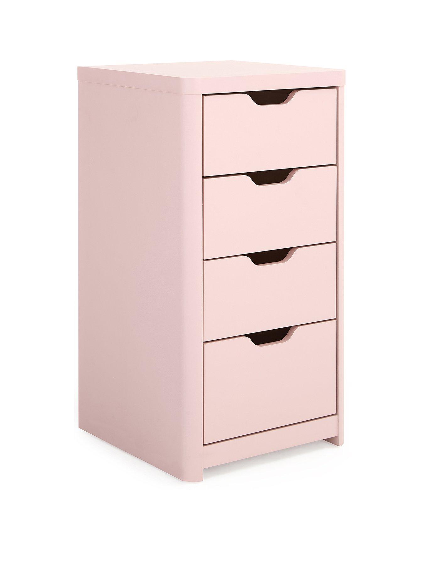  image of very-home-aspen-slim-4-drawer-chest-pink