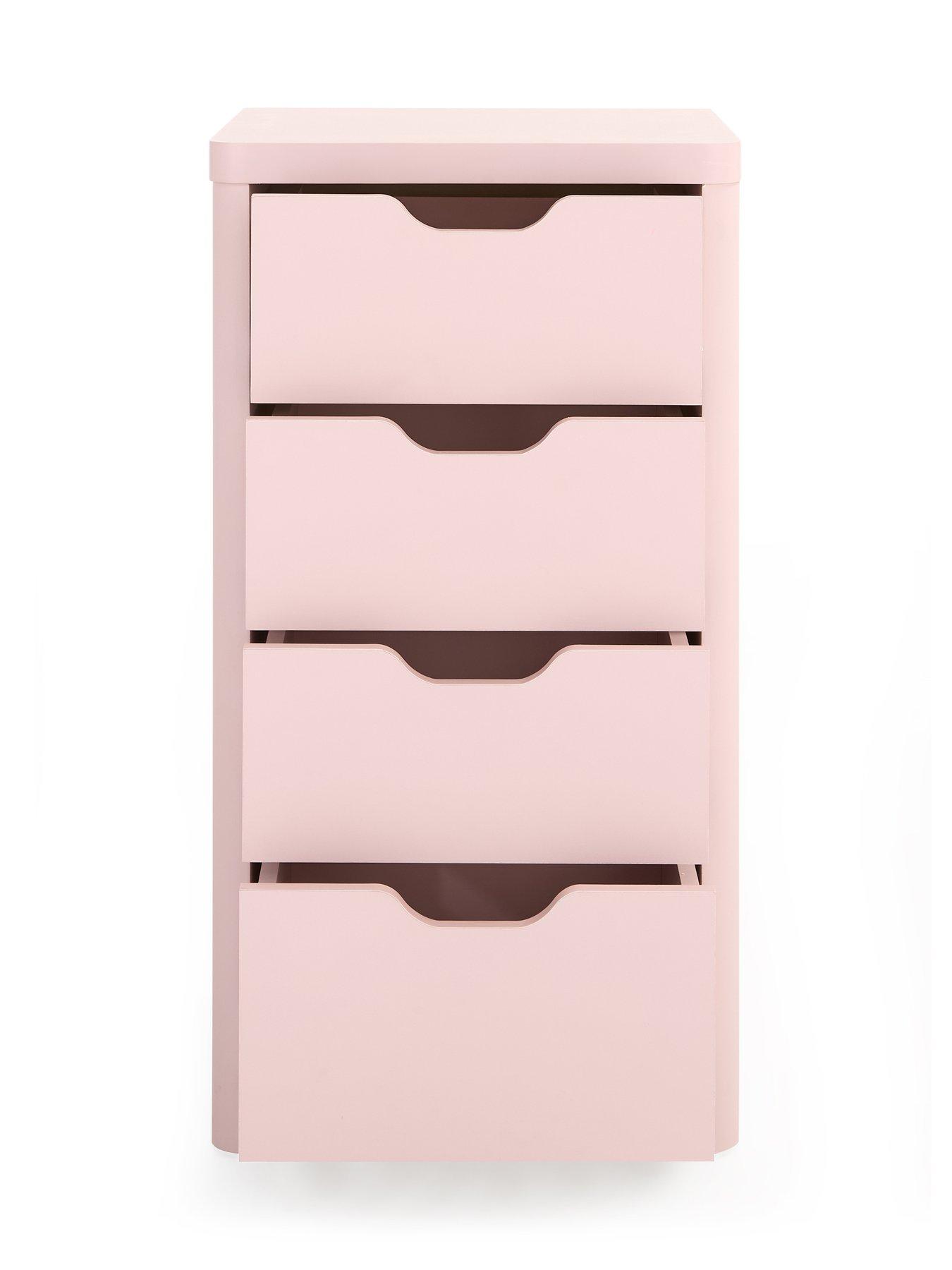 image of very-home-aspen-slim-4-drawer-chest-pink