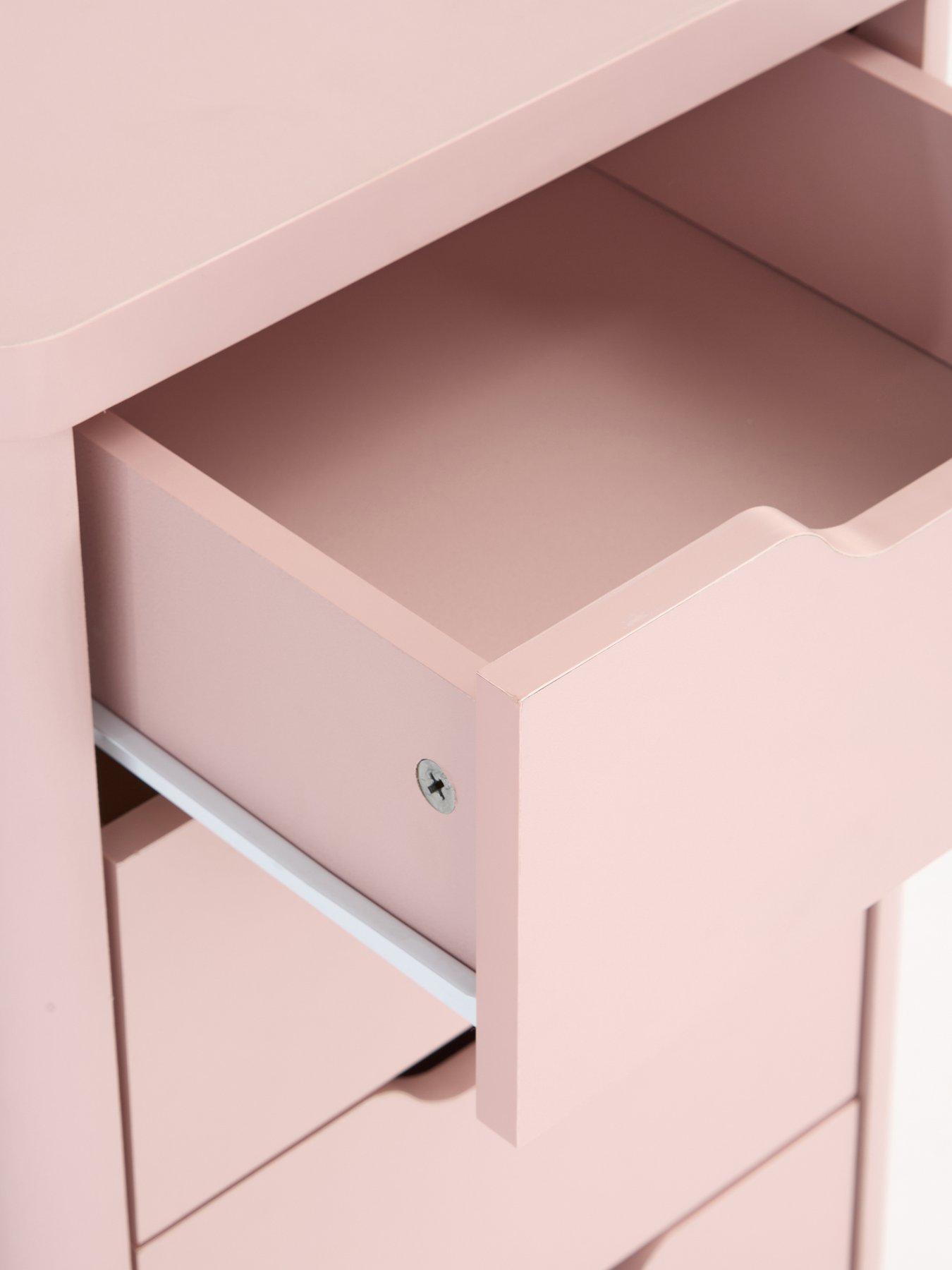  image of very-home-aspen-slim-4-drawer-chest-pink