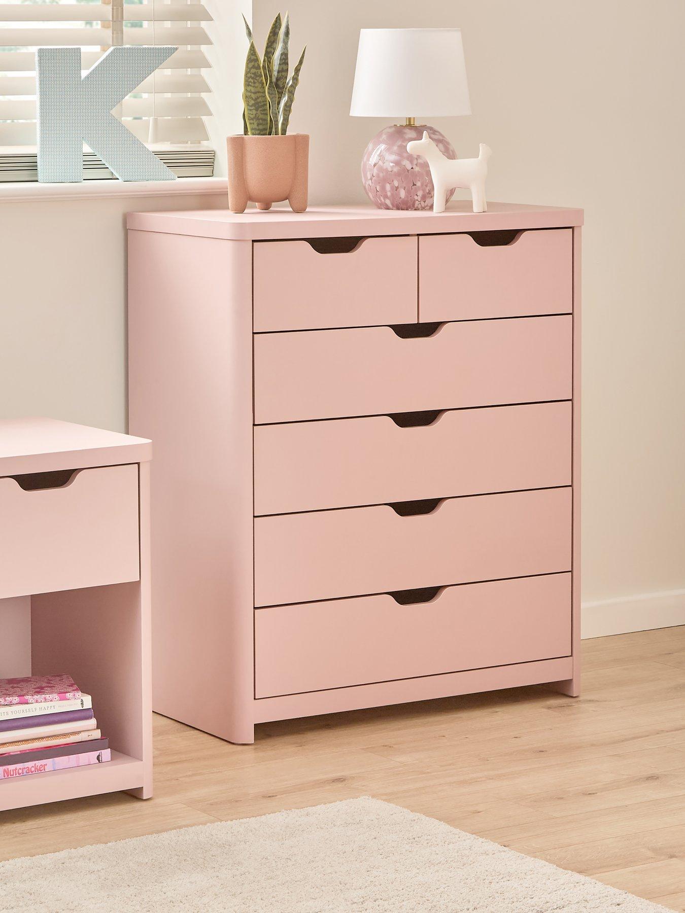 The Very Collection Aspen 4 + 2 Drawer Chest - Pink