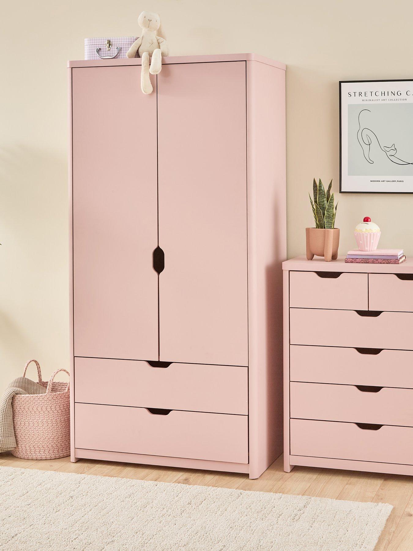 The Very Collection Aspen 2 Door, 2 Drawer Wardrobe - Pink