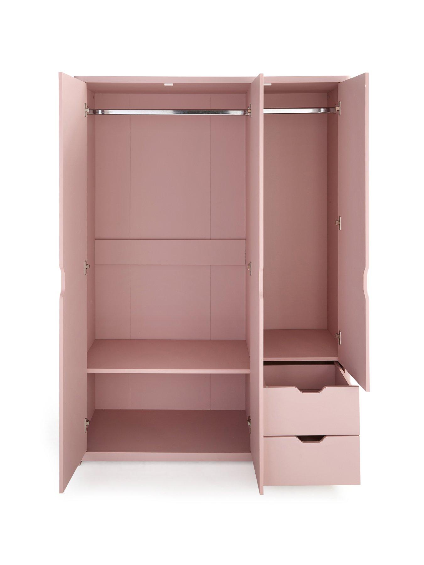  image of very-home-aspen-3-door-2-drawer-wardrobe-pink