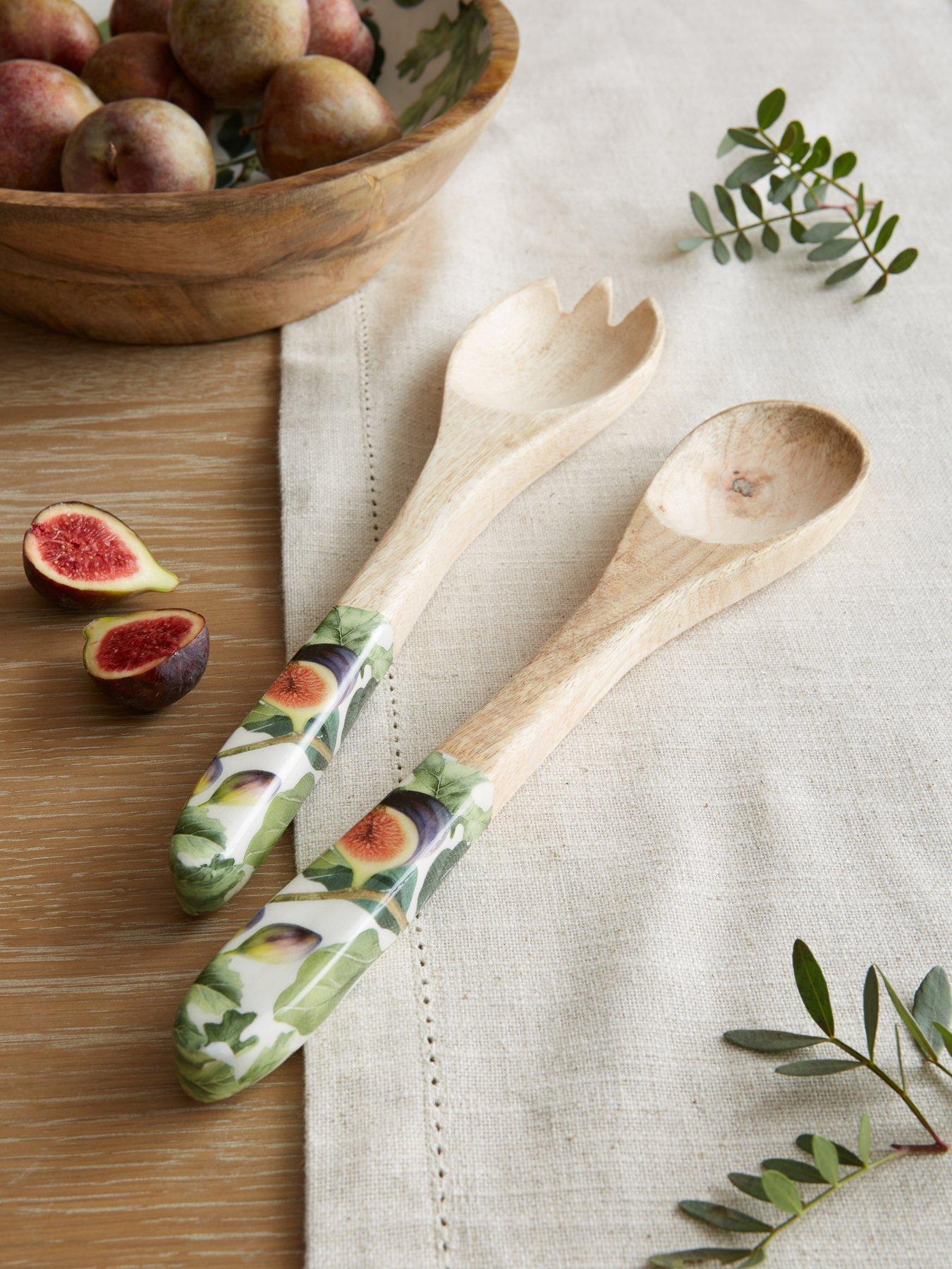 Very Home Fig Set Of 2 Serving Fork/spoon