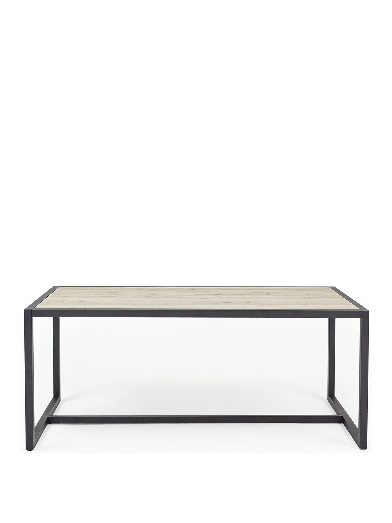 stillFront image of very-home-harlem-grey-oak-and-metal-180-cm-dining-table-fscreg-certified