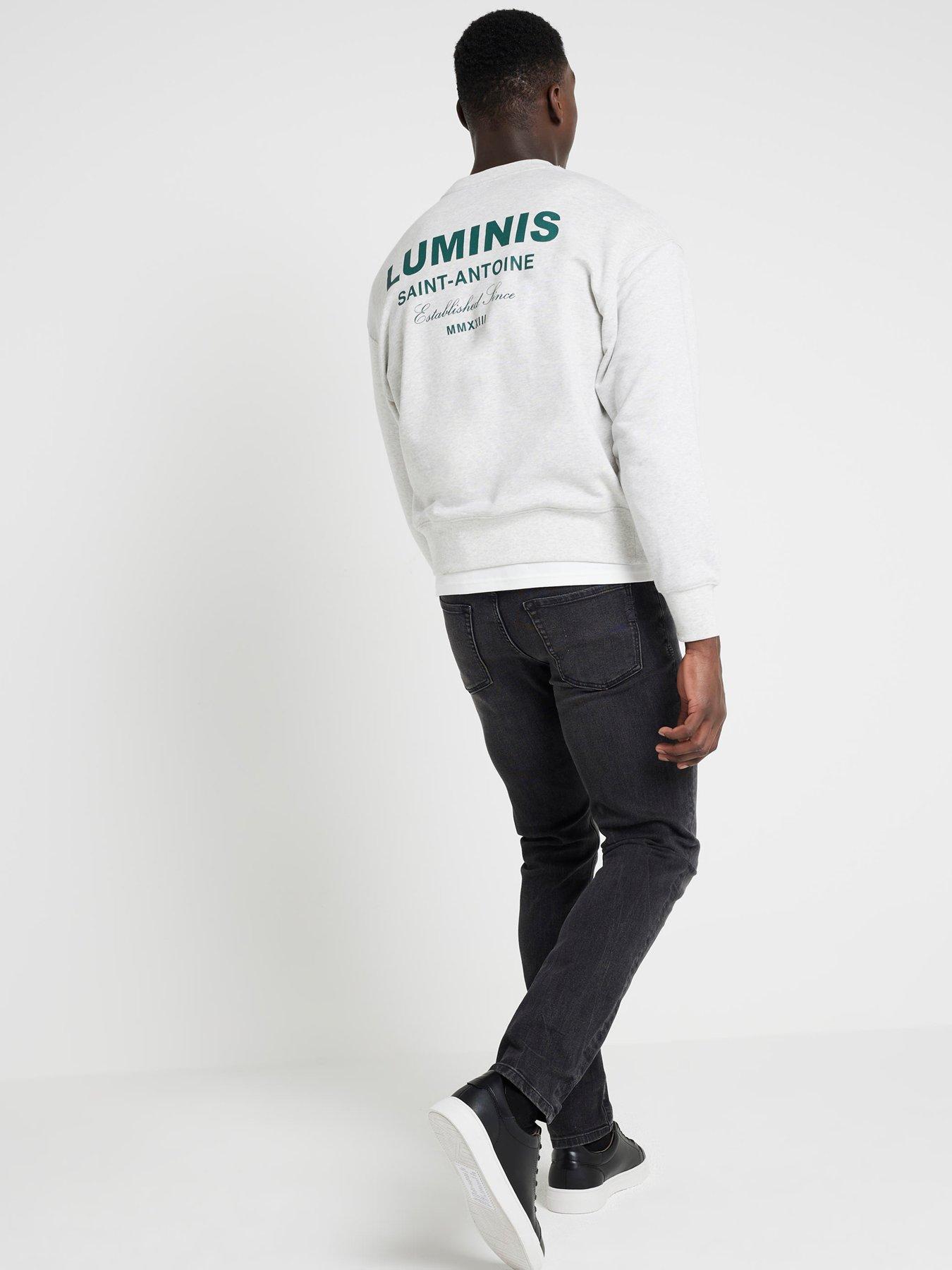 Image 2 of 6 of River Island Fabio Washed Skinny Fit Jeans - Black