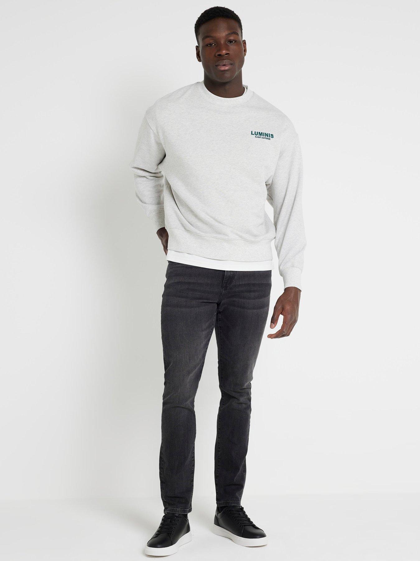 Image 3 of 6 of River Island Fabio Washed Skinny Fit Jeans - Black