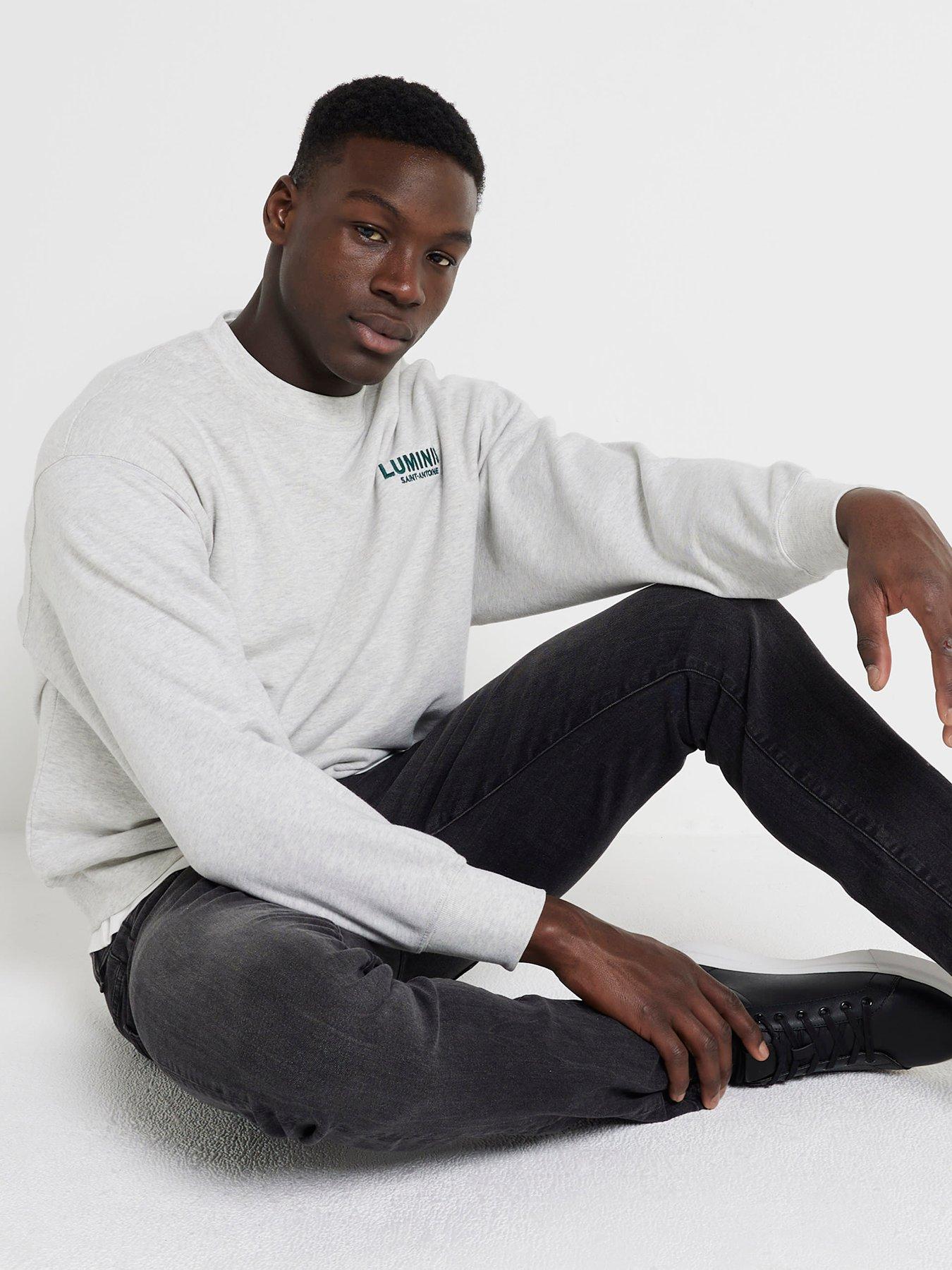 Image 4 of 6 of River Island Fabio Washed Skinny Fit Jeans - Black