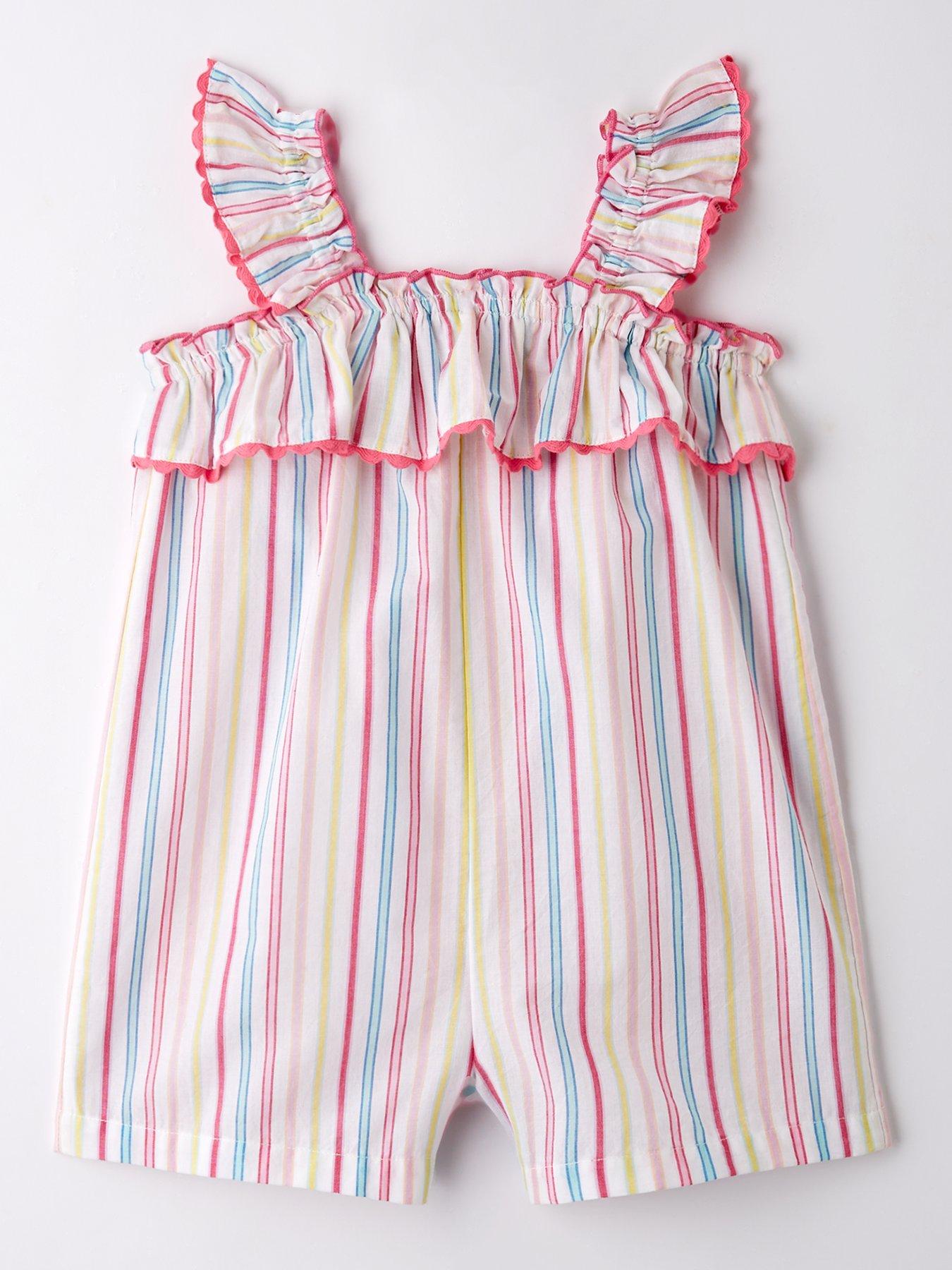 back image of mini-v-by-very-girls-stripe-playsuit-multi