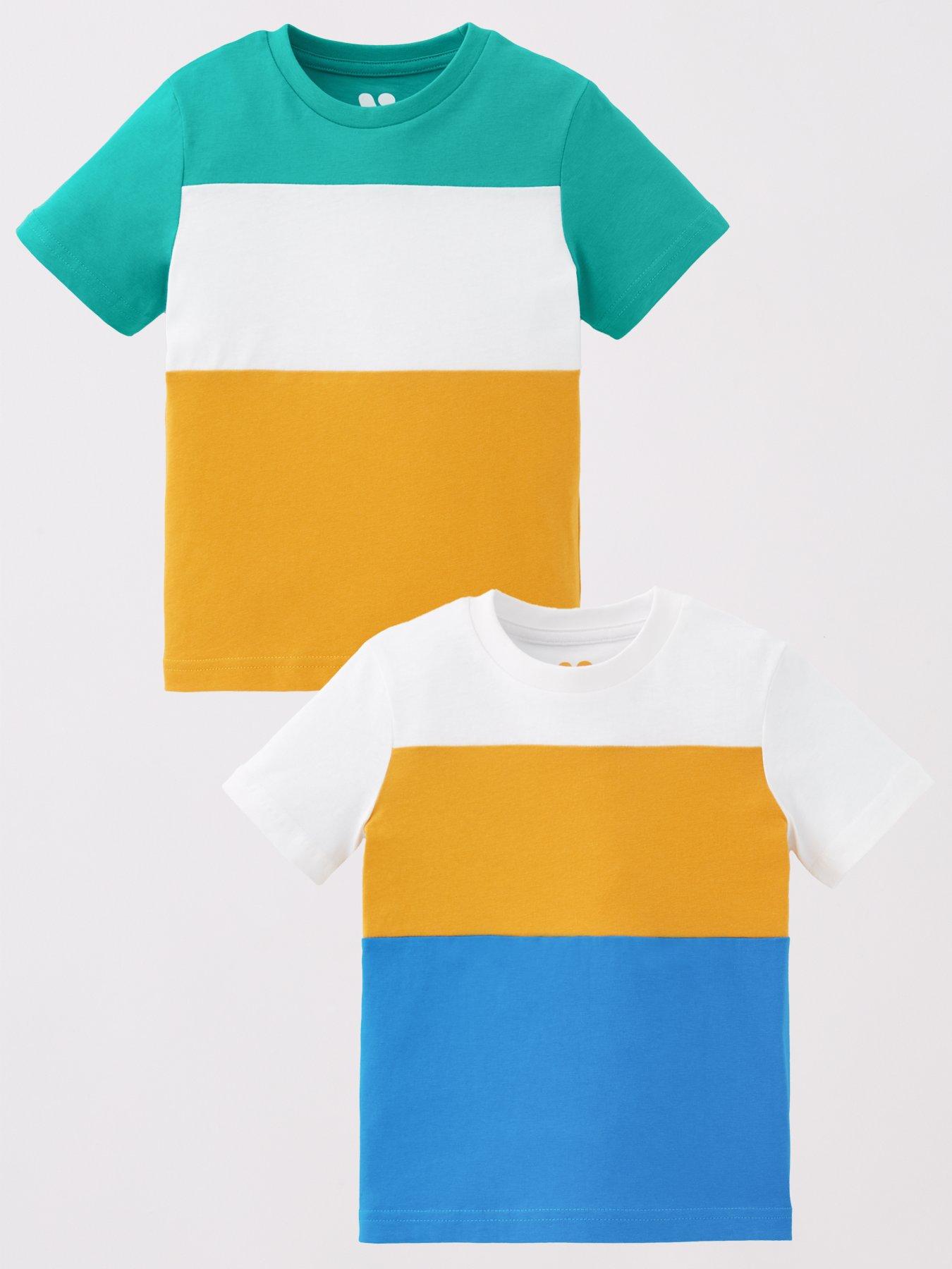 front image of mini-v-by-very-boys-cut-and-sew-2-pack-t-shirts-multi