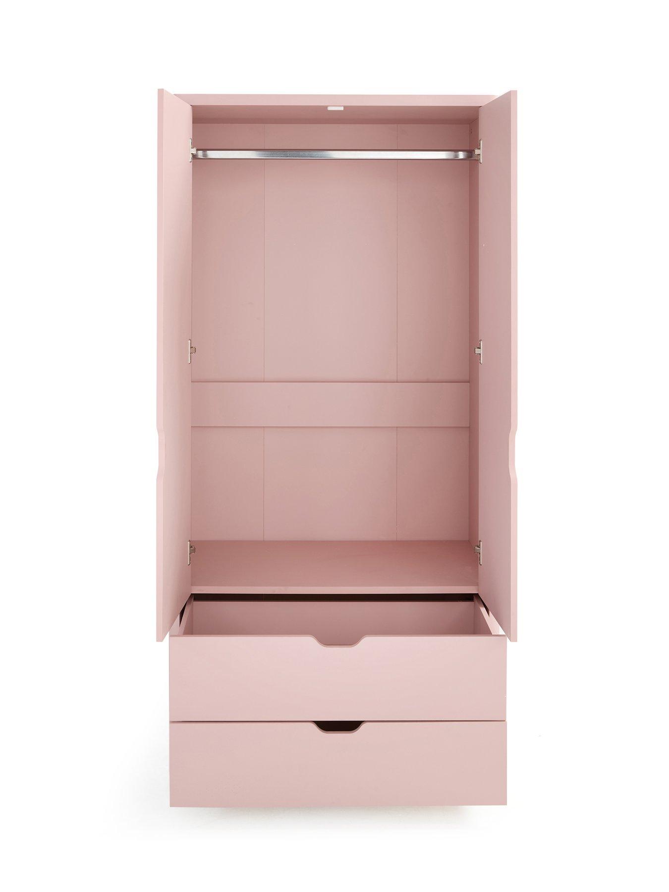  image of very-home-aspen-3-piece-bedroom-furniture-set--nbsp2-door-2-drawer-wardrobe-4-2-chest-and-bedside-table-pink