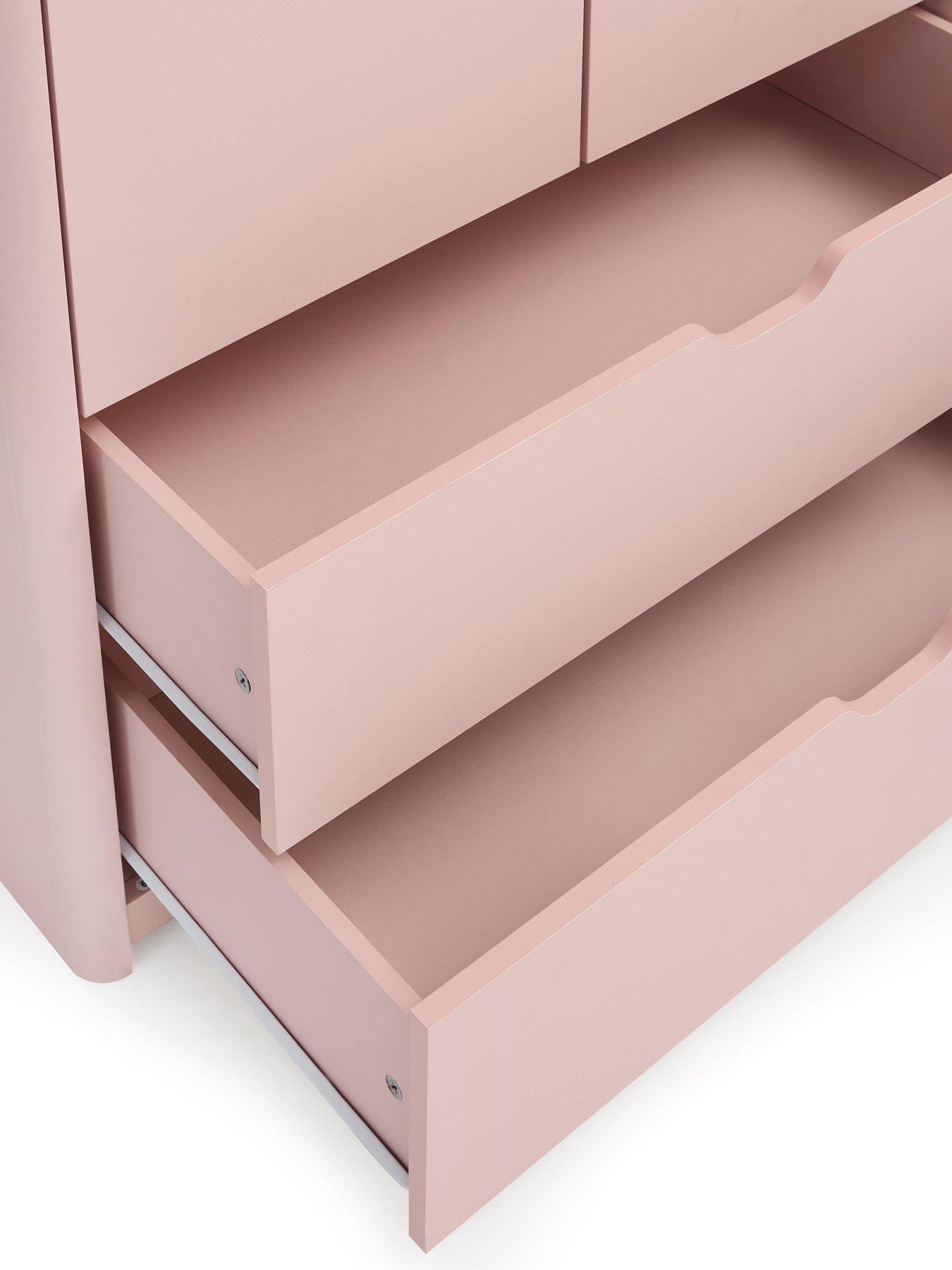  image of very-home-aspen-3-piece-bedroom-furniture-set--nbsp2-door-2-drawer-wardrobe-4-2-chest-and-bedside-table-pink