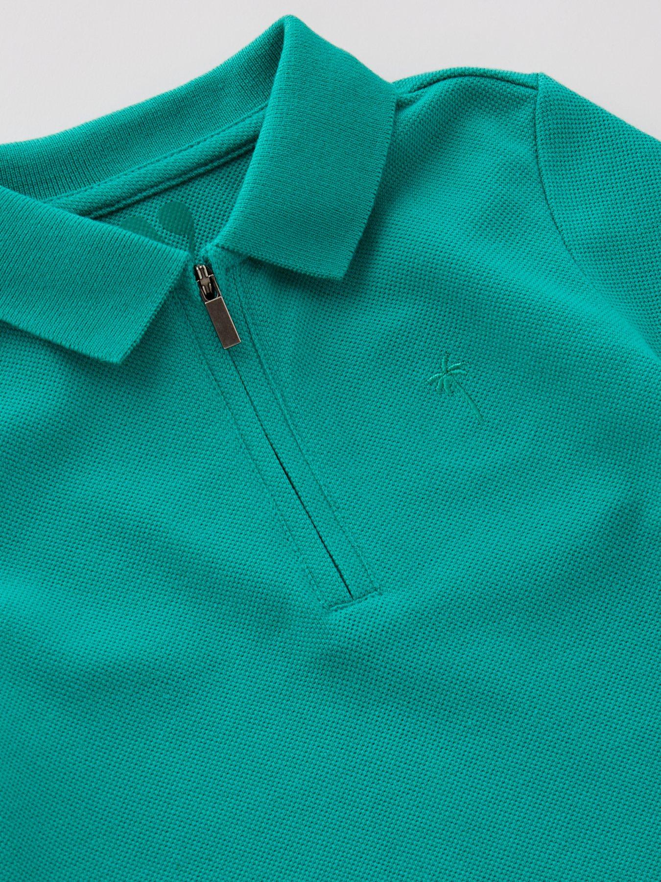  image of mini-v-by-very-boys-pique-polo-and-short-set-green