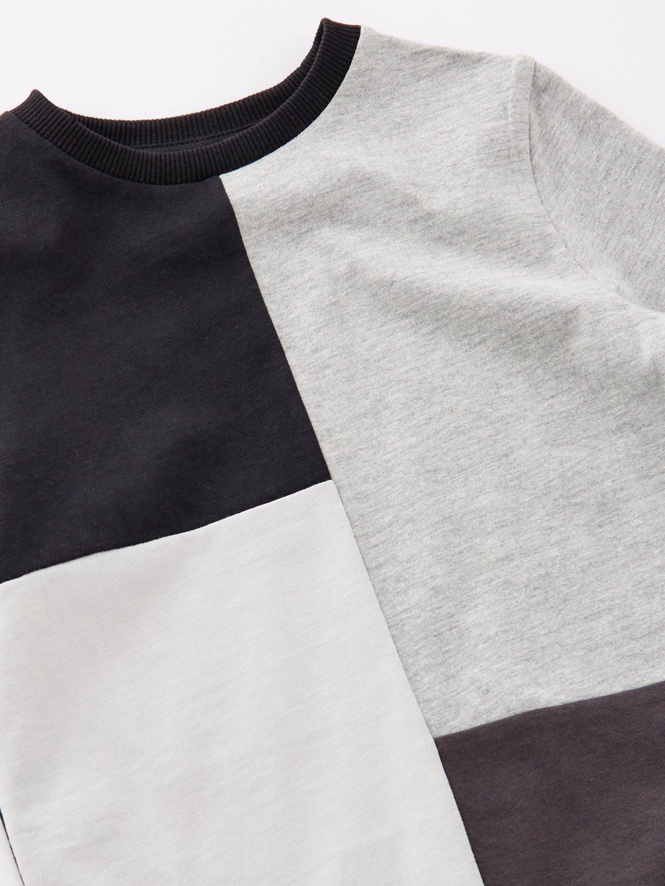  image of mini-v-by-very-boys-mono-cut-and-sew-t-shirt-and-short-set-multi