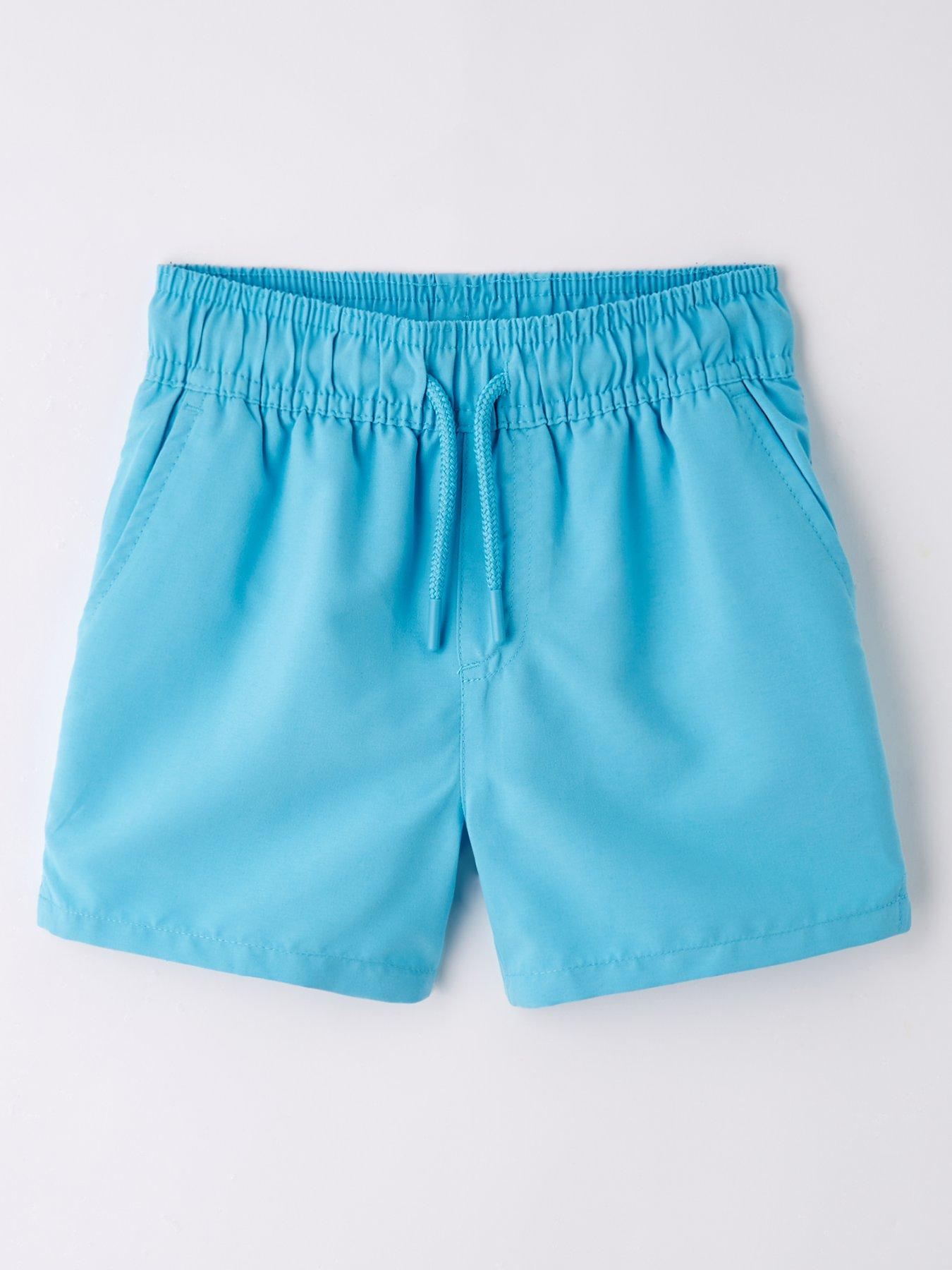  image of mini-v-by-very-boys-2-pack-palm-tree-and-plain-swim-shorts-multi
