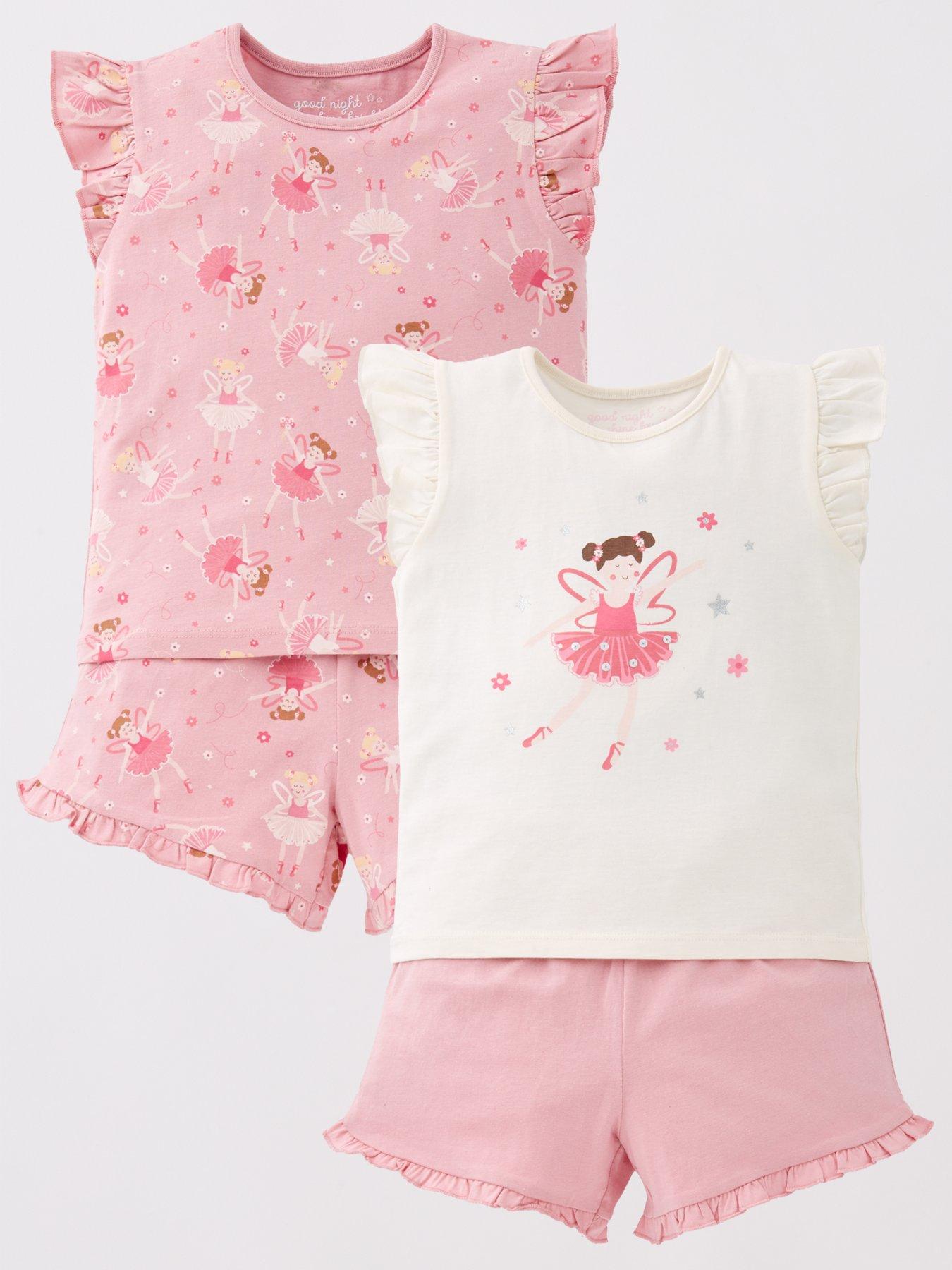 mini-v-by-very-girls-2-pack-ballerina-shorts-pyjama-set-multi