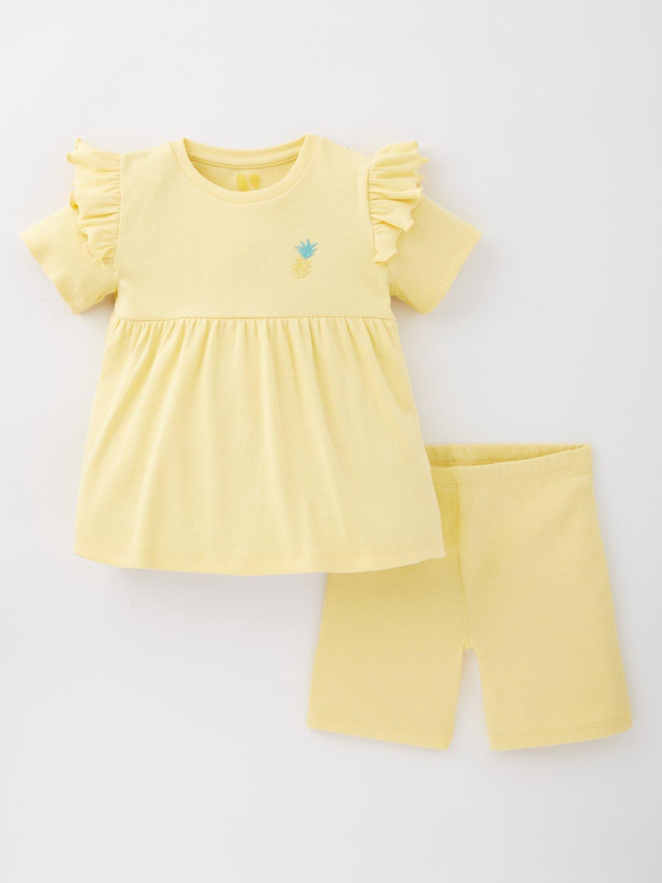 mini-v-by-very-girls-ribbed-top-and-cycling-short-set-yellow